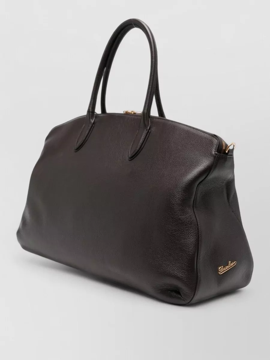 Borsalino Leather Weekend Travel Bag