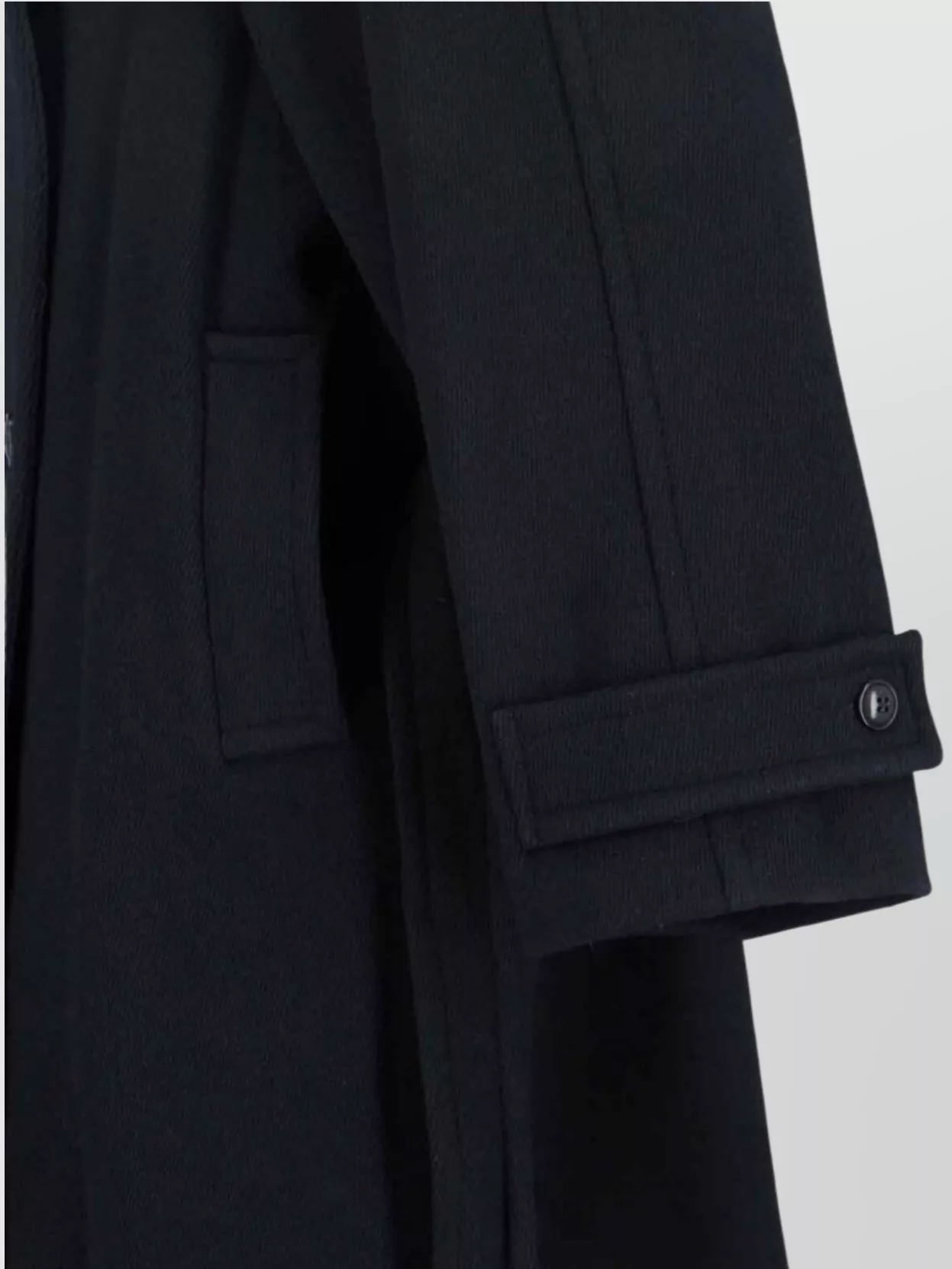 Low Classic Long Length Jacket High Collar In Black