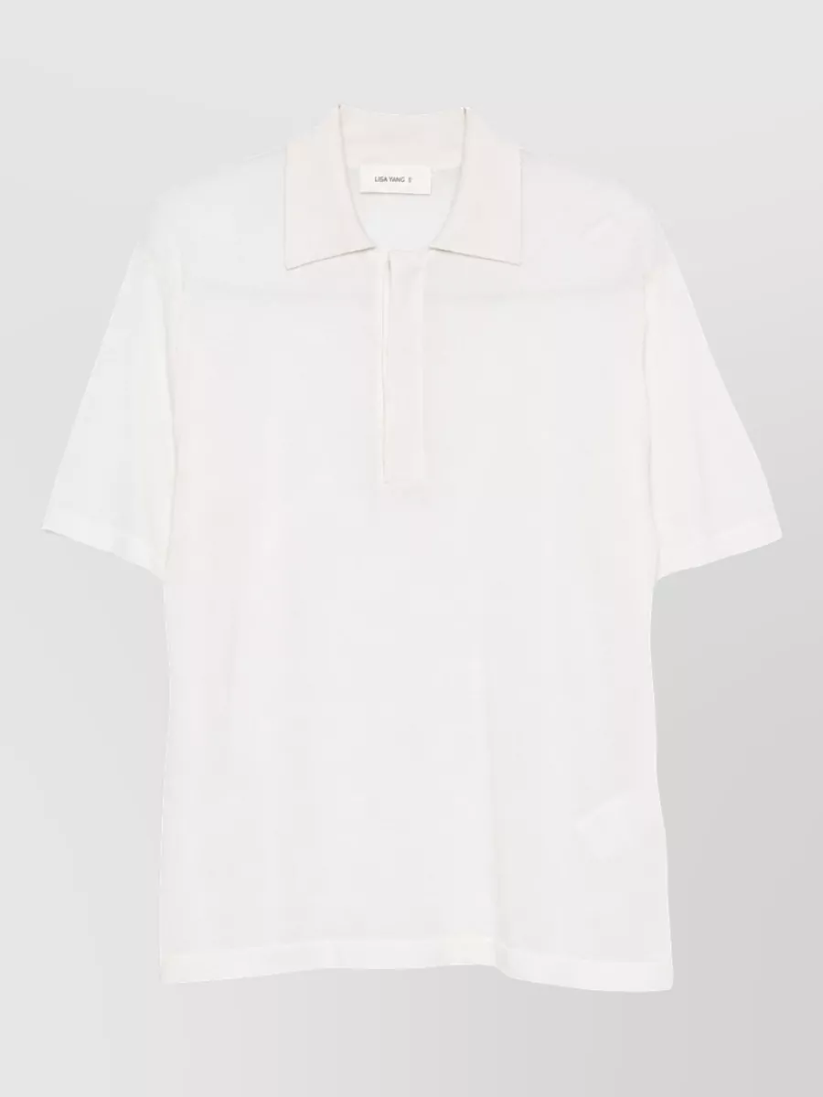 Lisa Yang ribbed cashmere polo shirt