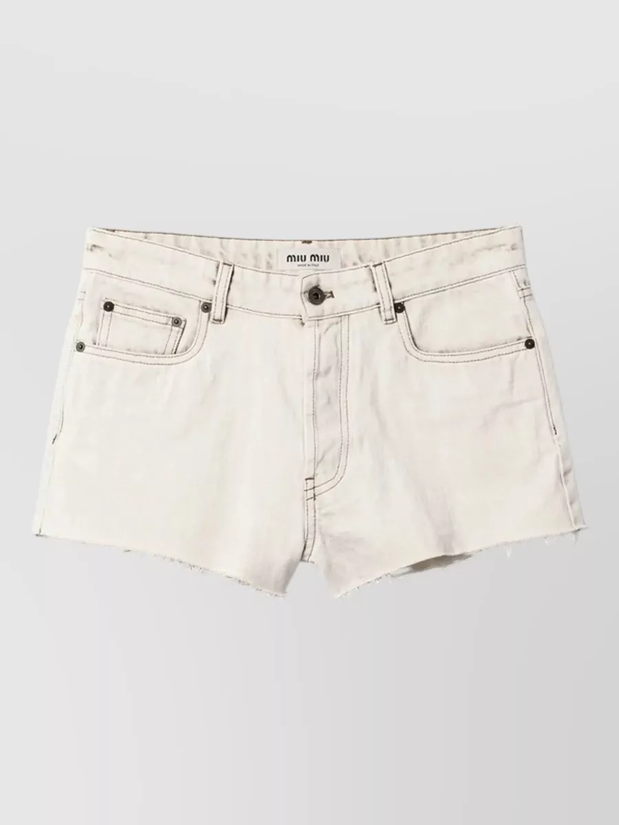 Miu Miu Cotton Short Shorts