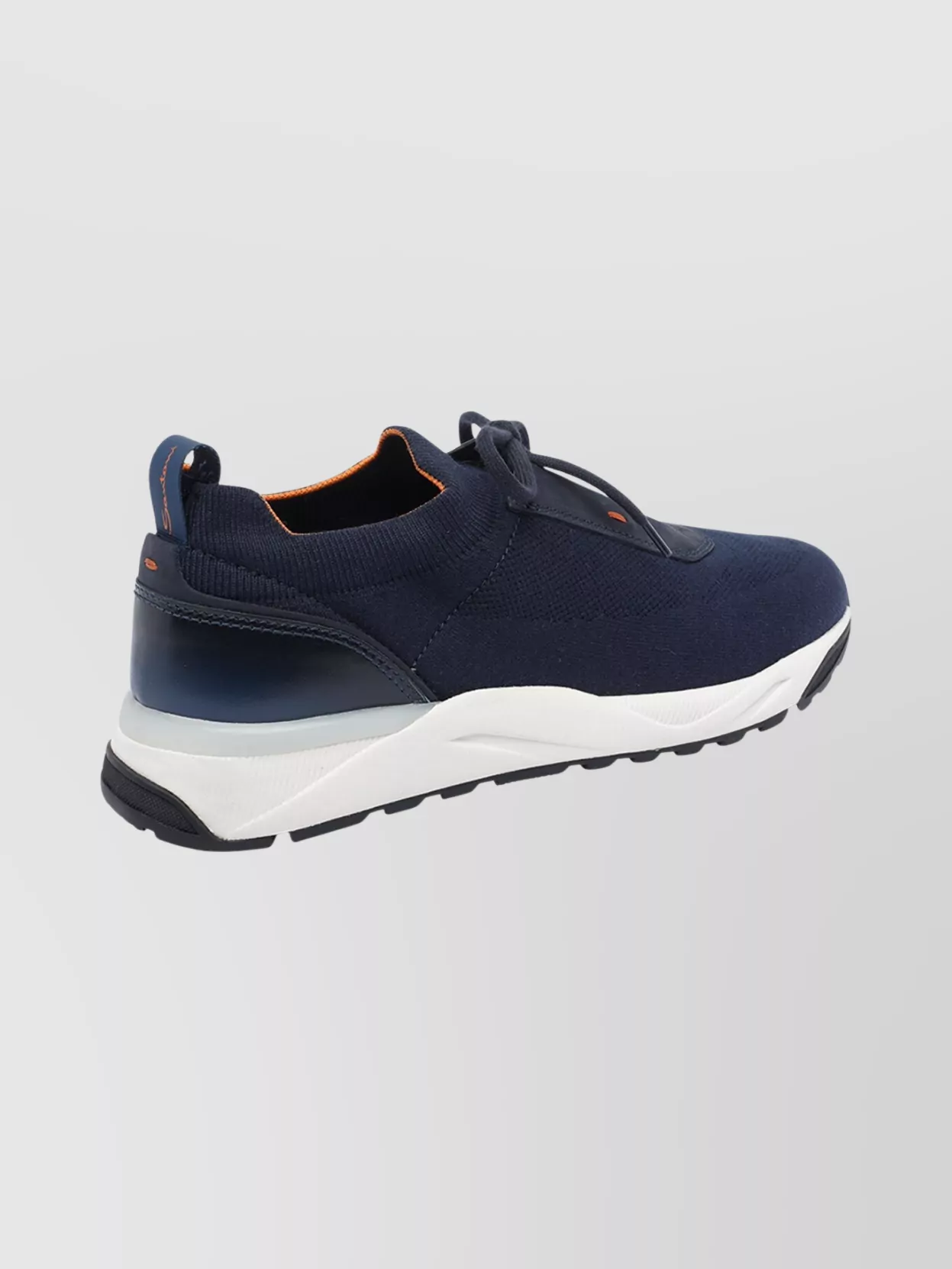 Santoni Flin Sneakers With Contrast Sole And Pull Tab