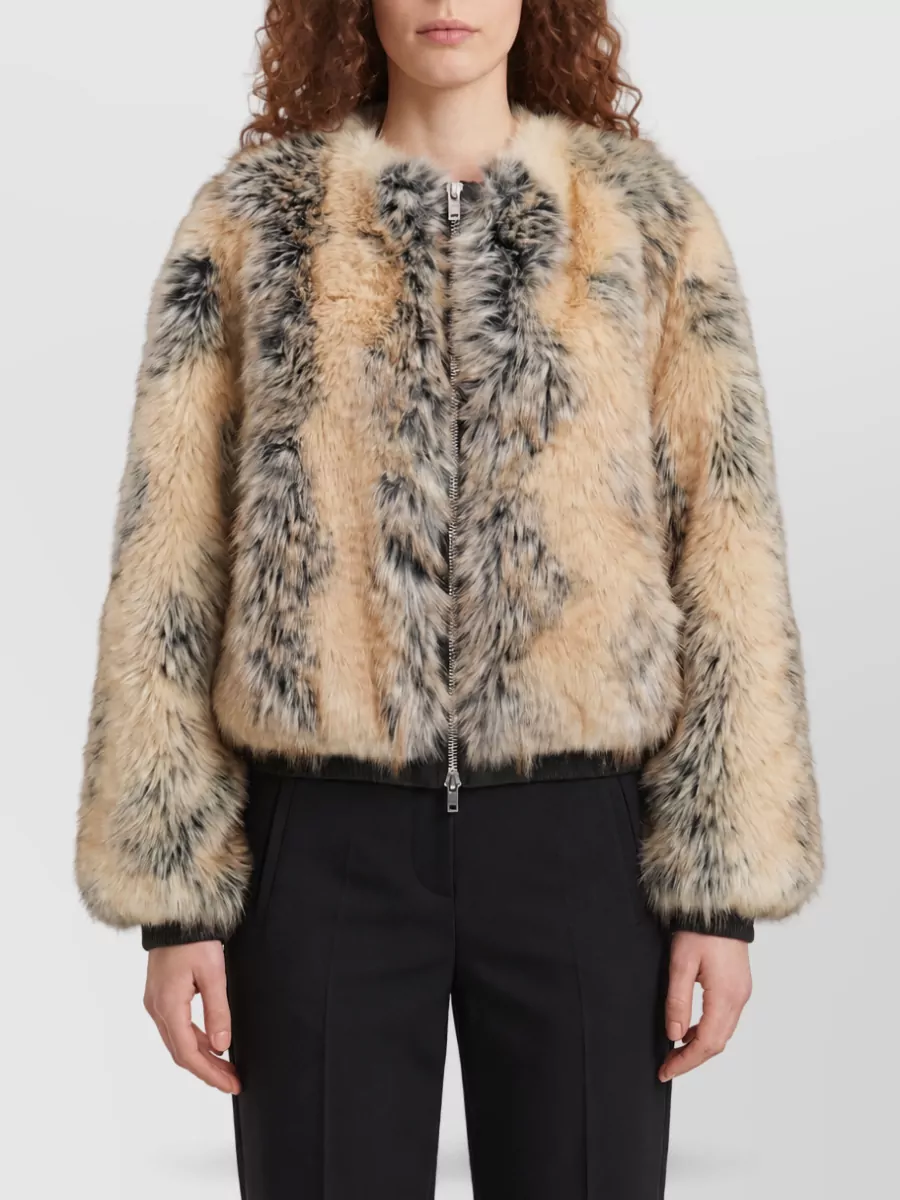 The Frankie Shop Faux Fur Bomber Jacket
