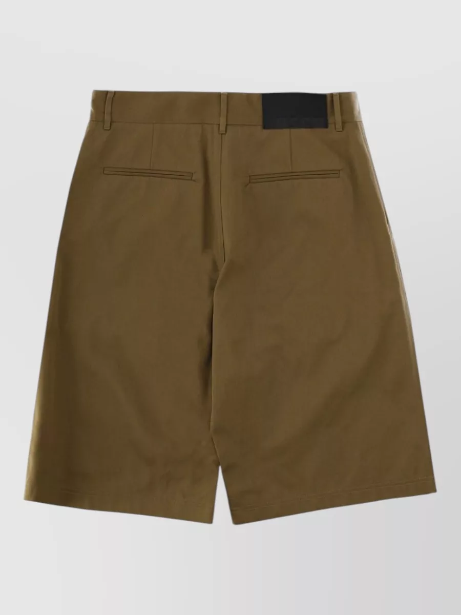 Msgm Cotton Logo-Patch Shorts