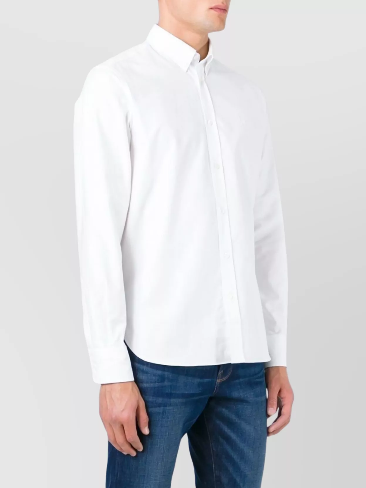 Maison Kitsuné Fox T-Shirt En Coton À Ourlet Incurvé