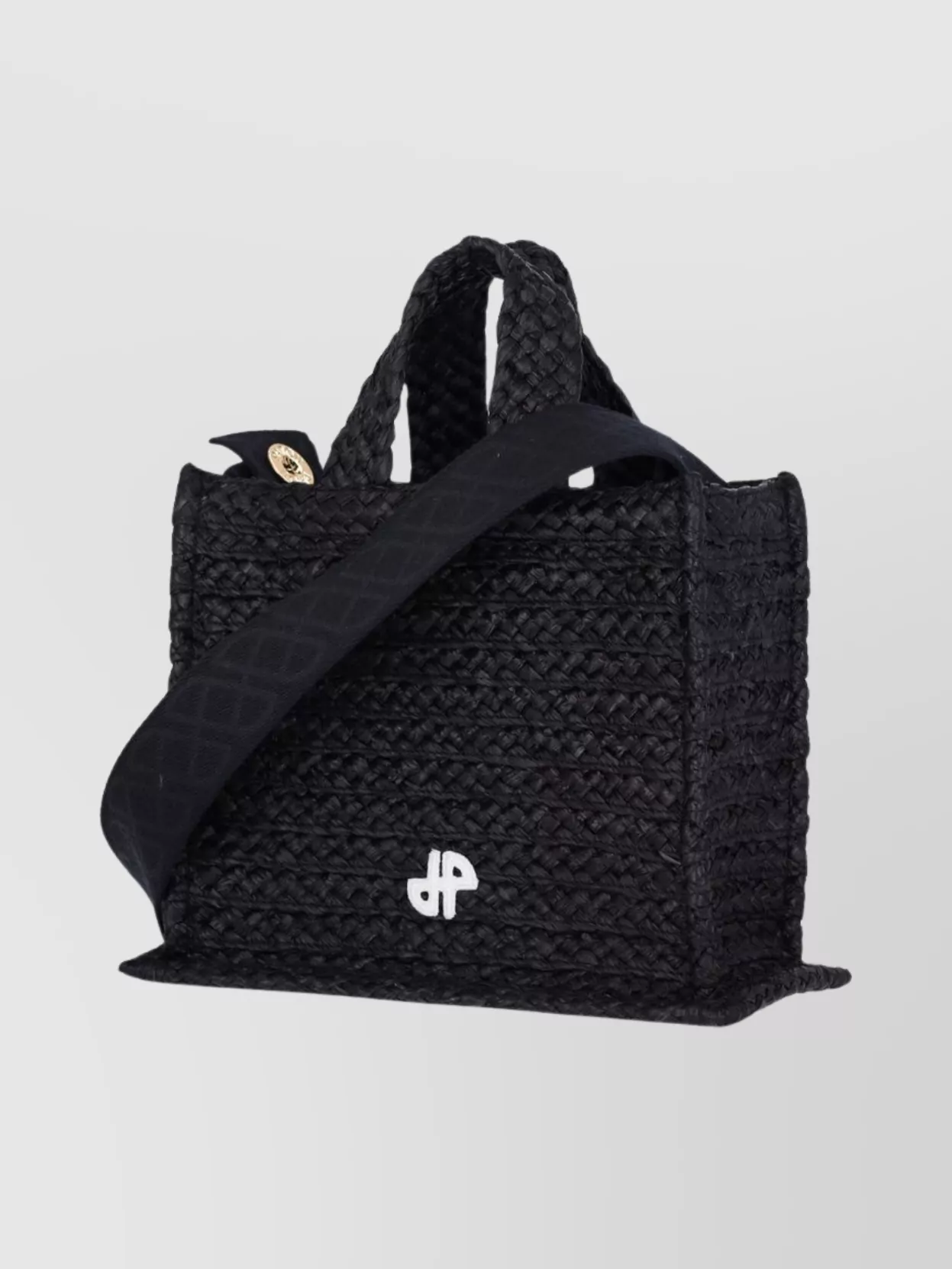 Patou Braided Tote Bag With Top Handles And Strap