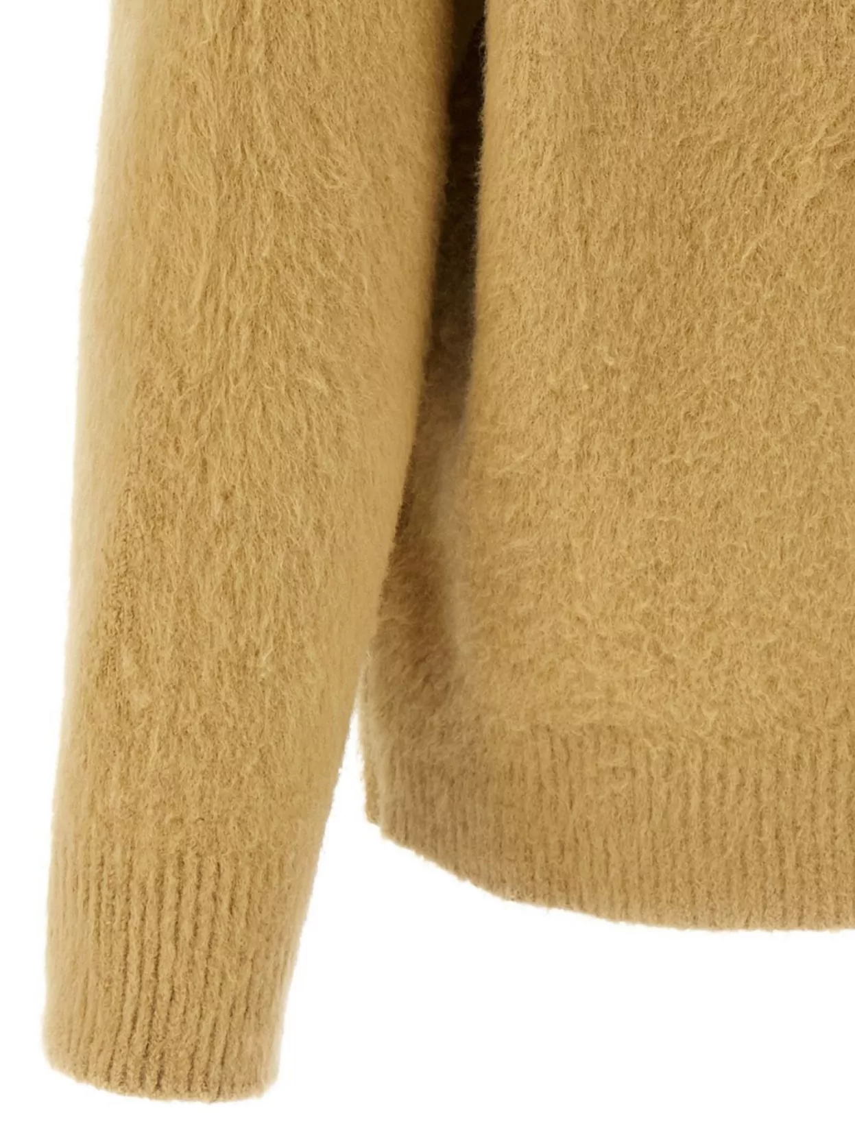 Roberto Collina Crew Neck Shearling Cotton Sweater