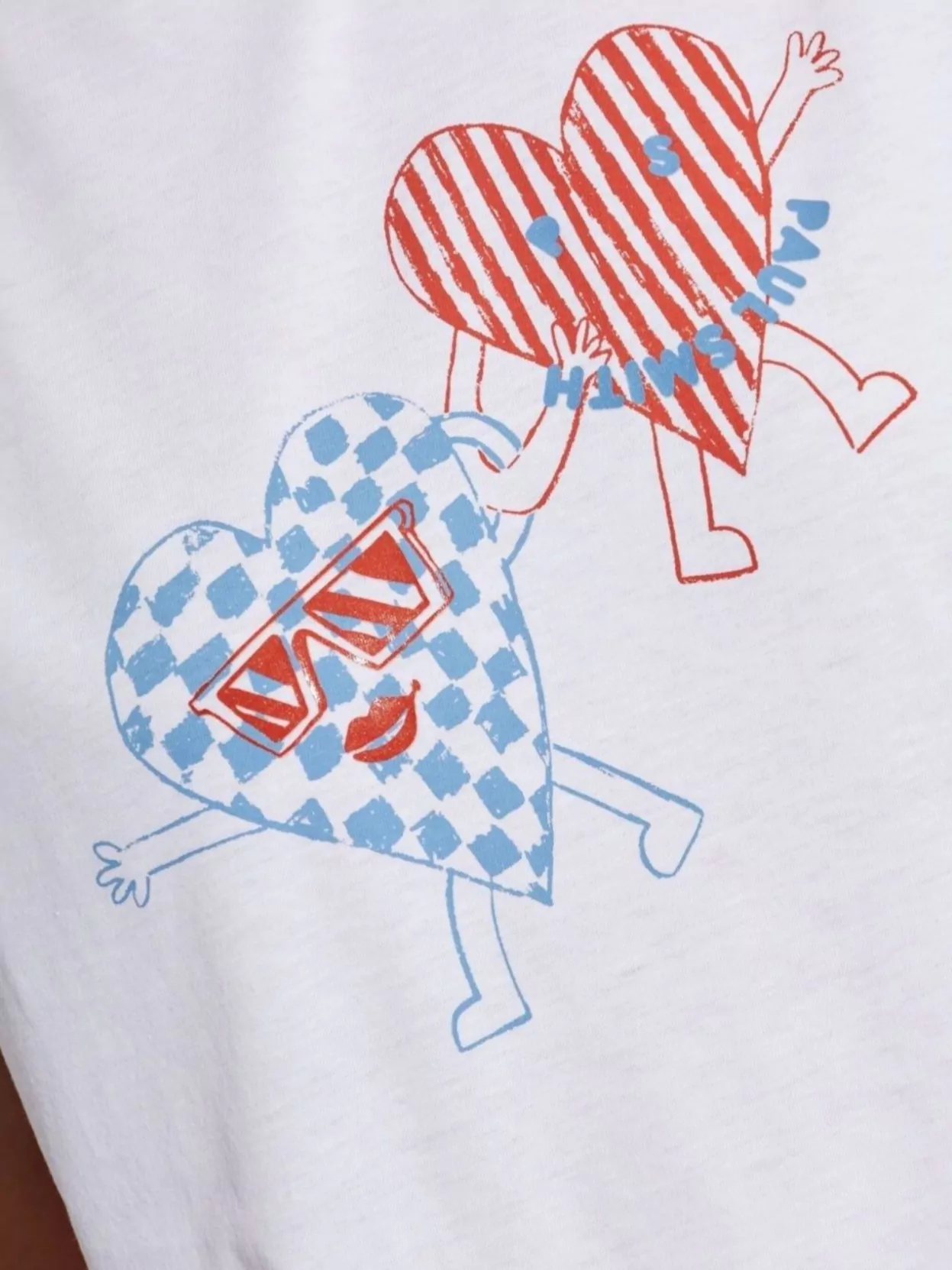 Paul Smith Cotton T-Shirt Hearts Crew Neck