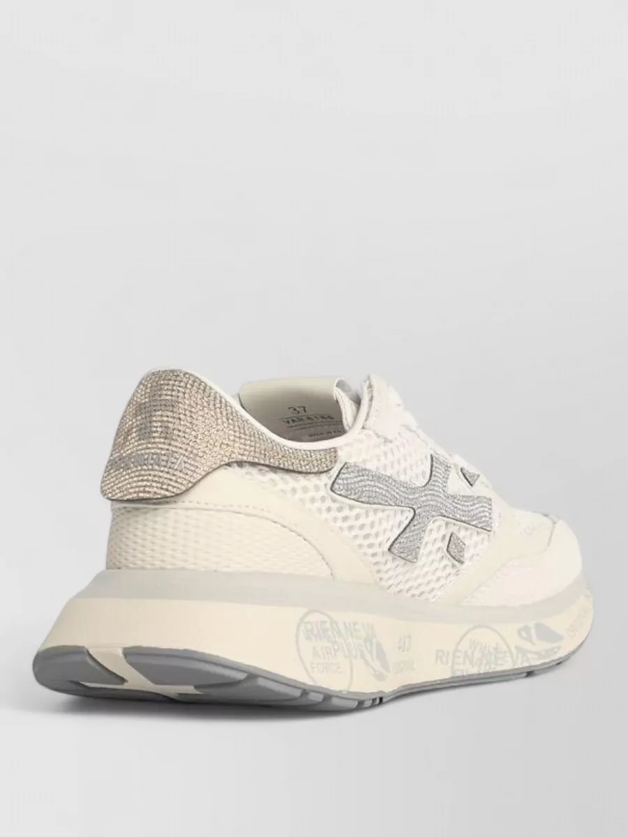 Premiata Lauryn Leather Blend Sneakers Mesh Panels