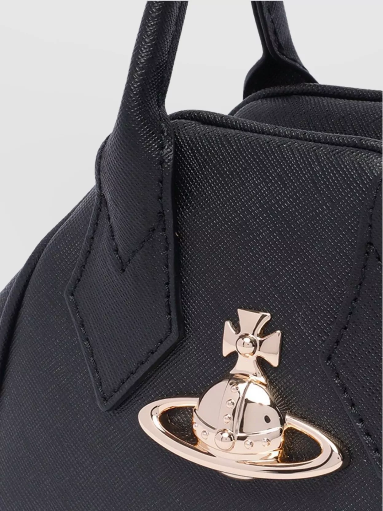 Vivienne Westwood Structured Top Handles Detachable Strap Gold-Tone