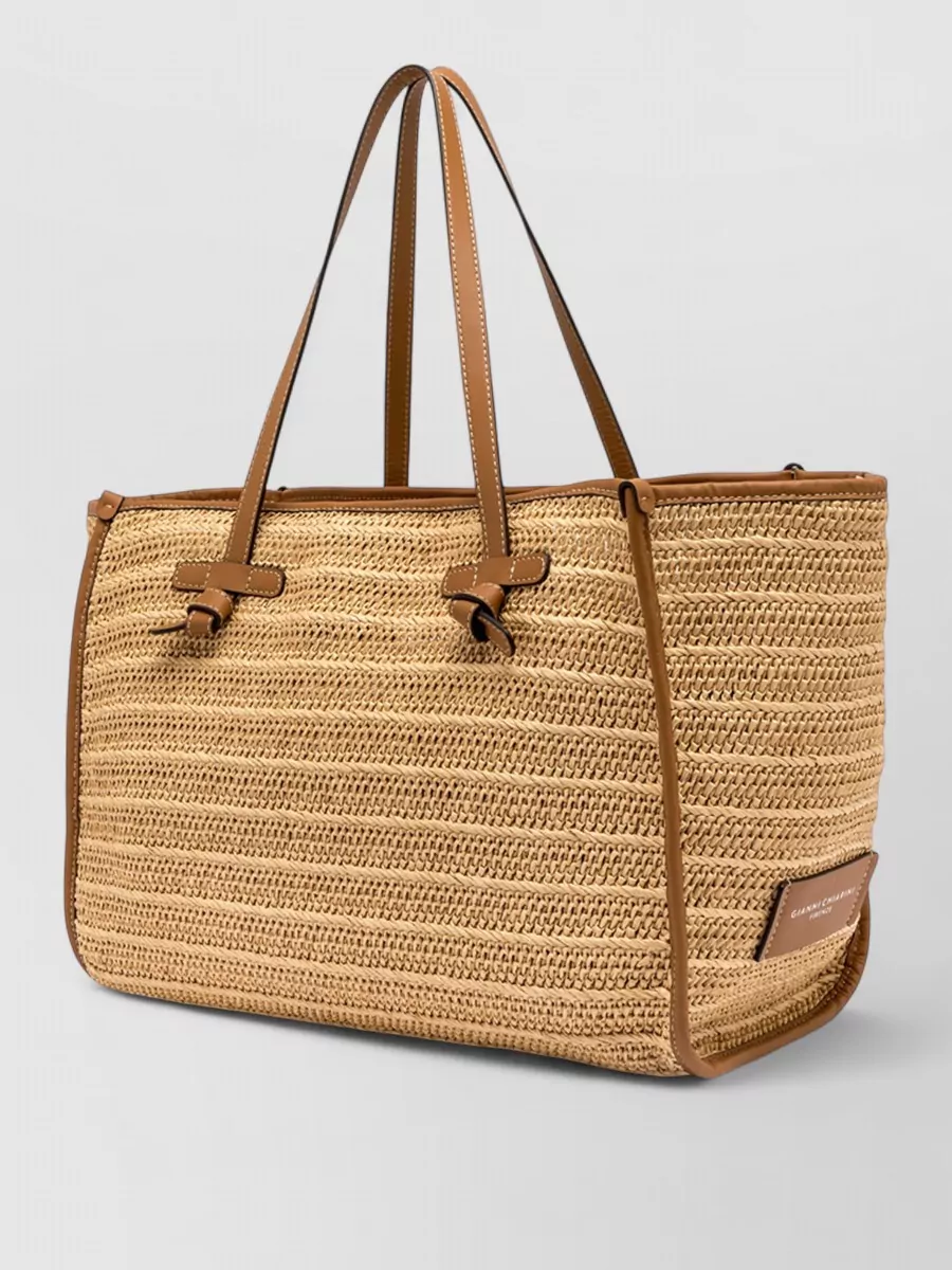 Gianni Chiarini Marcella Tote Bag Contrast Trim Woven