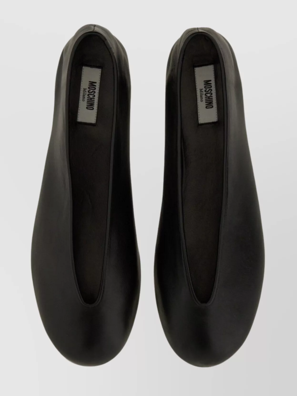 Moschino Leather Round Toe Flat Sole Dancer