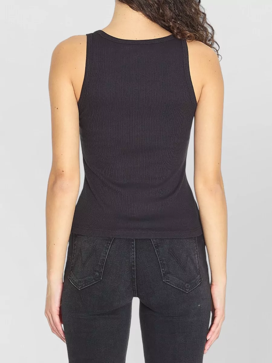 Alaïa Ribbed Tank Top Stretch Jersey Pleated
