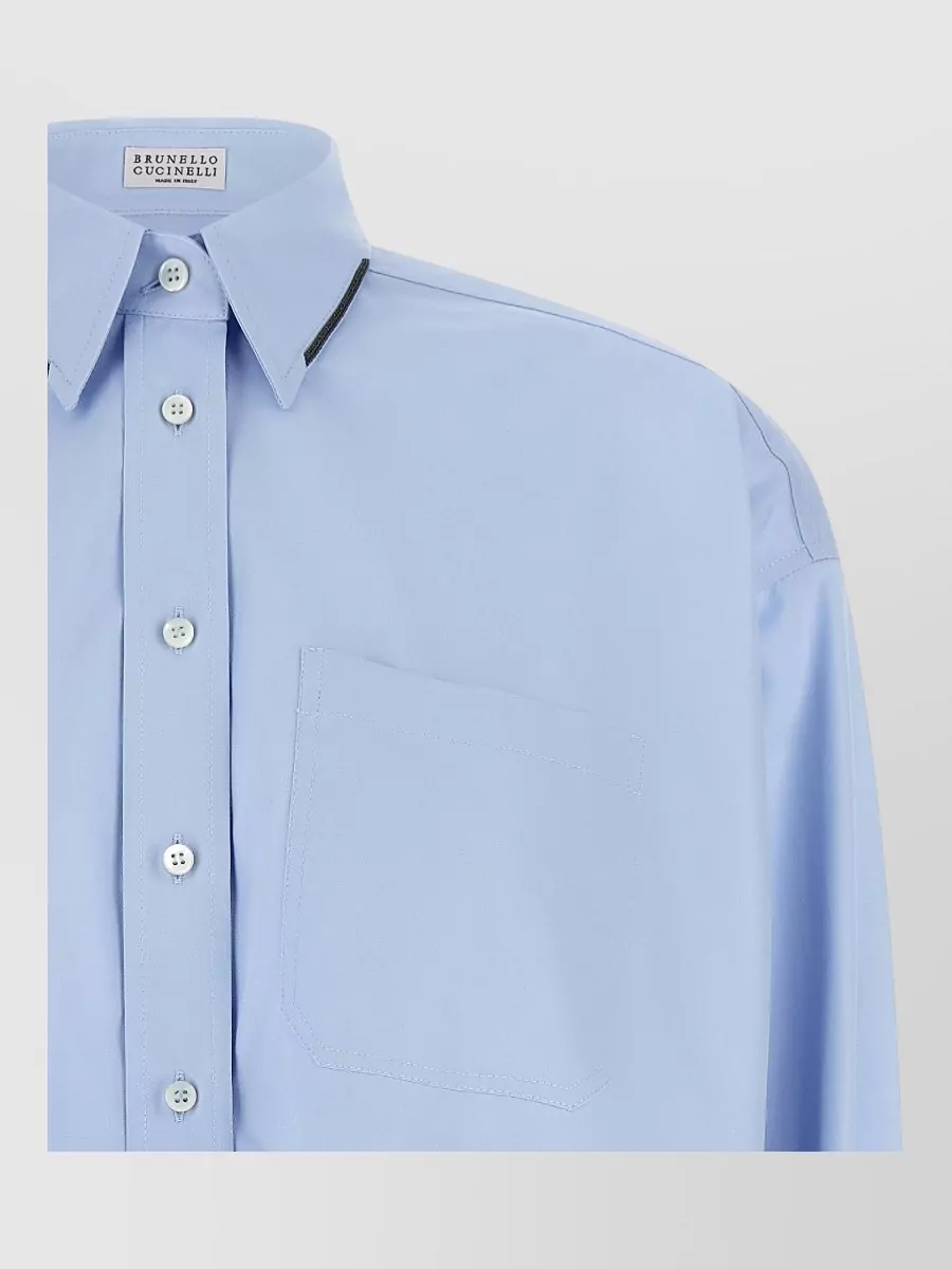 Brunello Cucinelli asymmetric cropped shirt