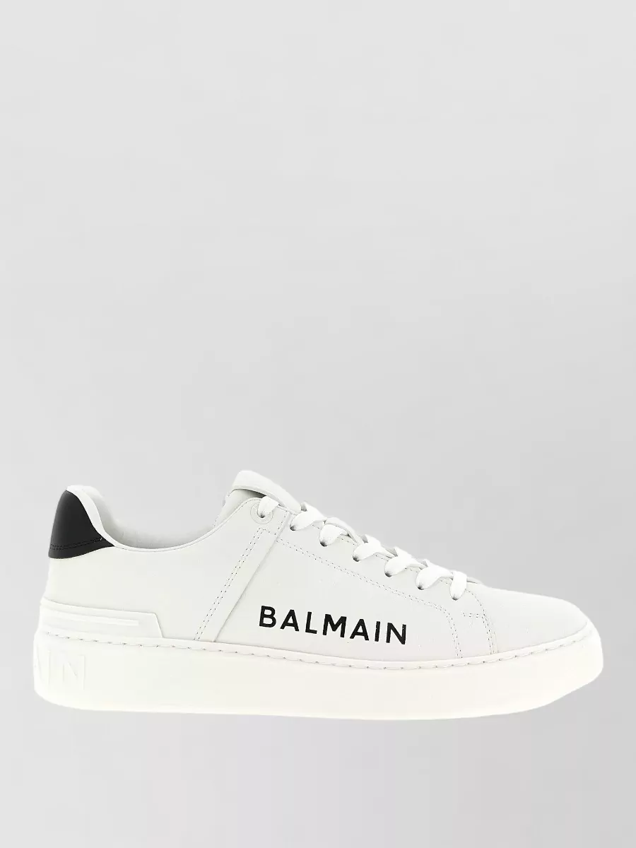 Balmain Court Sneakers Low Top Round Toe Rubber
