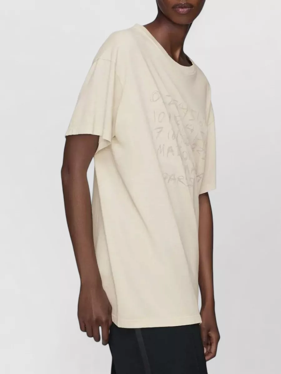 Maison Margiela Number Print Graphic Relaxed Fit T Shirt