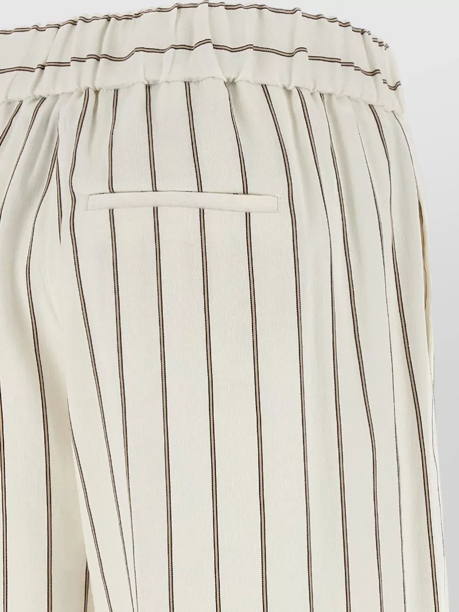 Peserico Pinstriped Wide-Leg Trousers