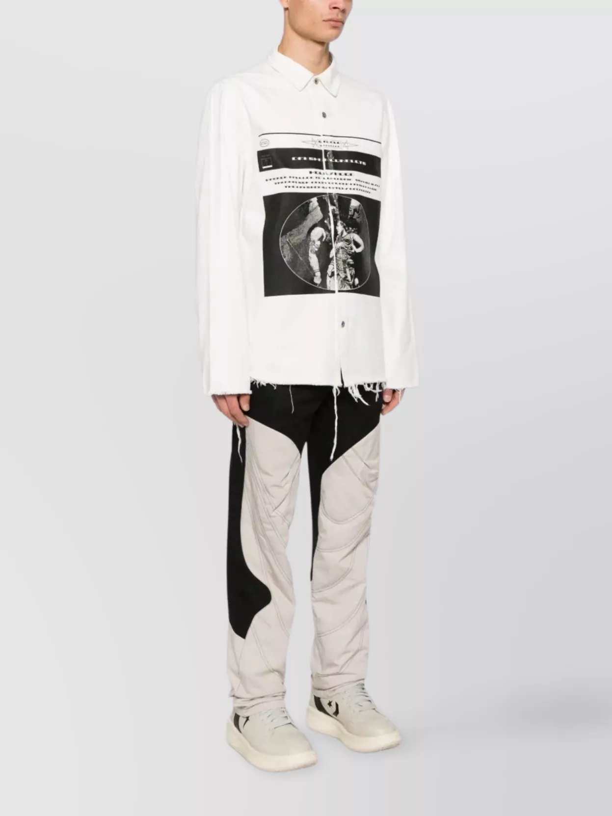 Shop Rick Owens Drkshdw Opera Print Canvas Outer Shirt