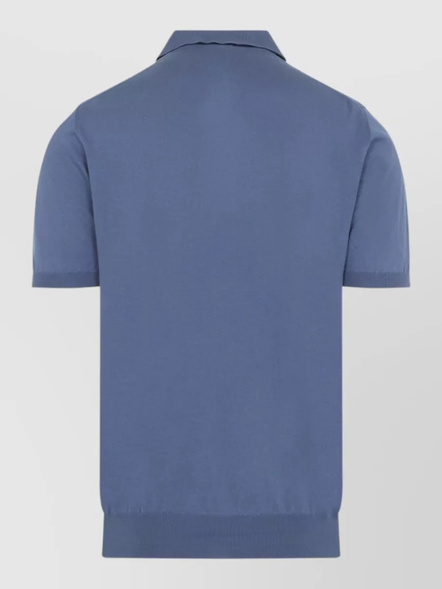Kiton Cotton Ribbed Polo Shirt