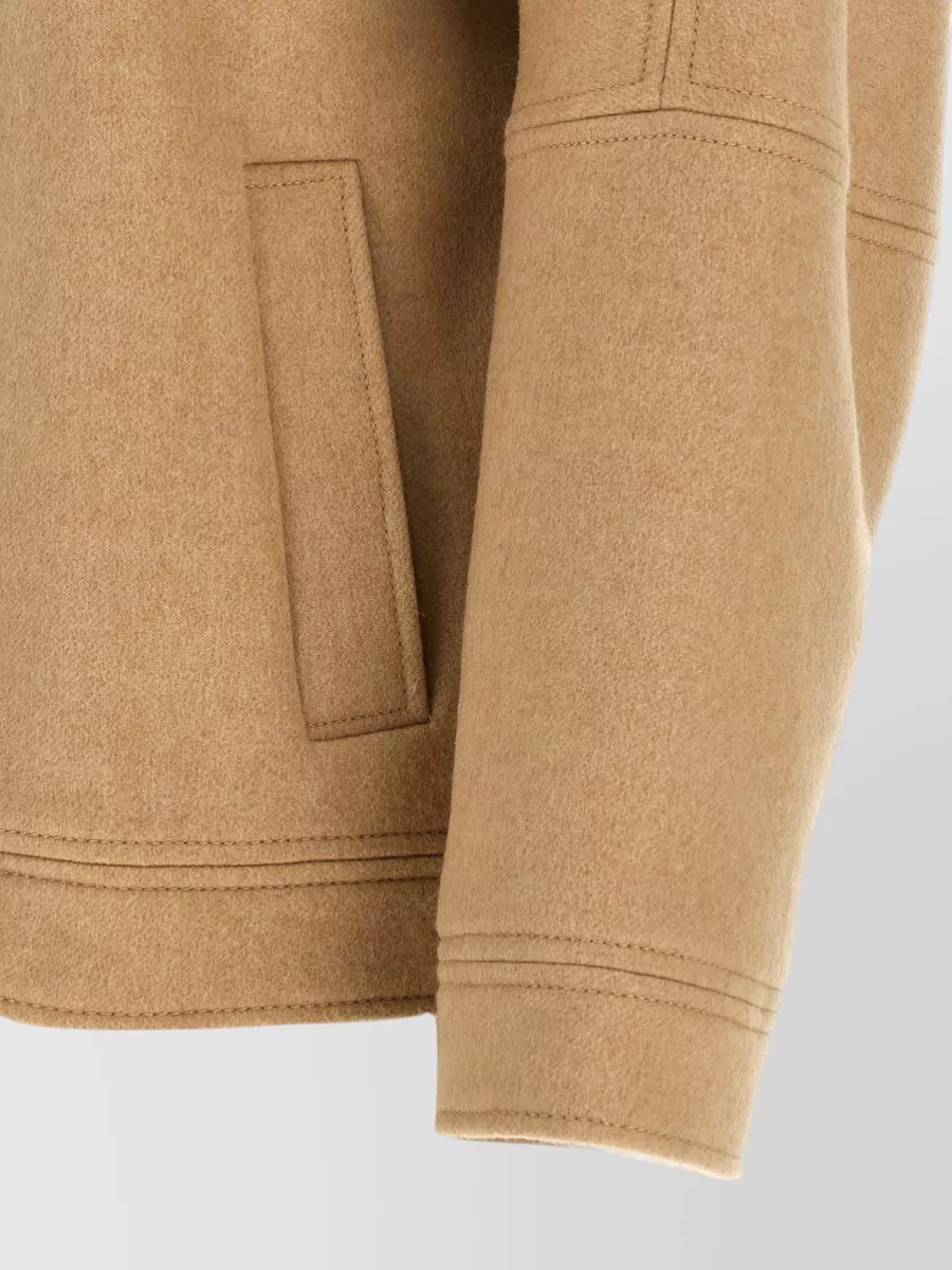 Max Mara Silk Cashmere Bomber Jacket
