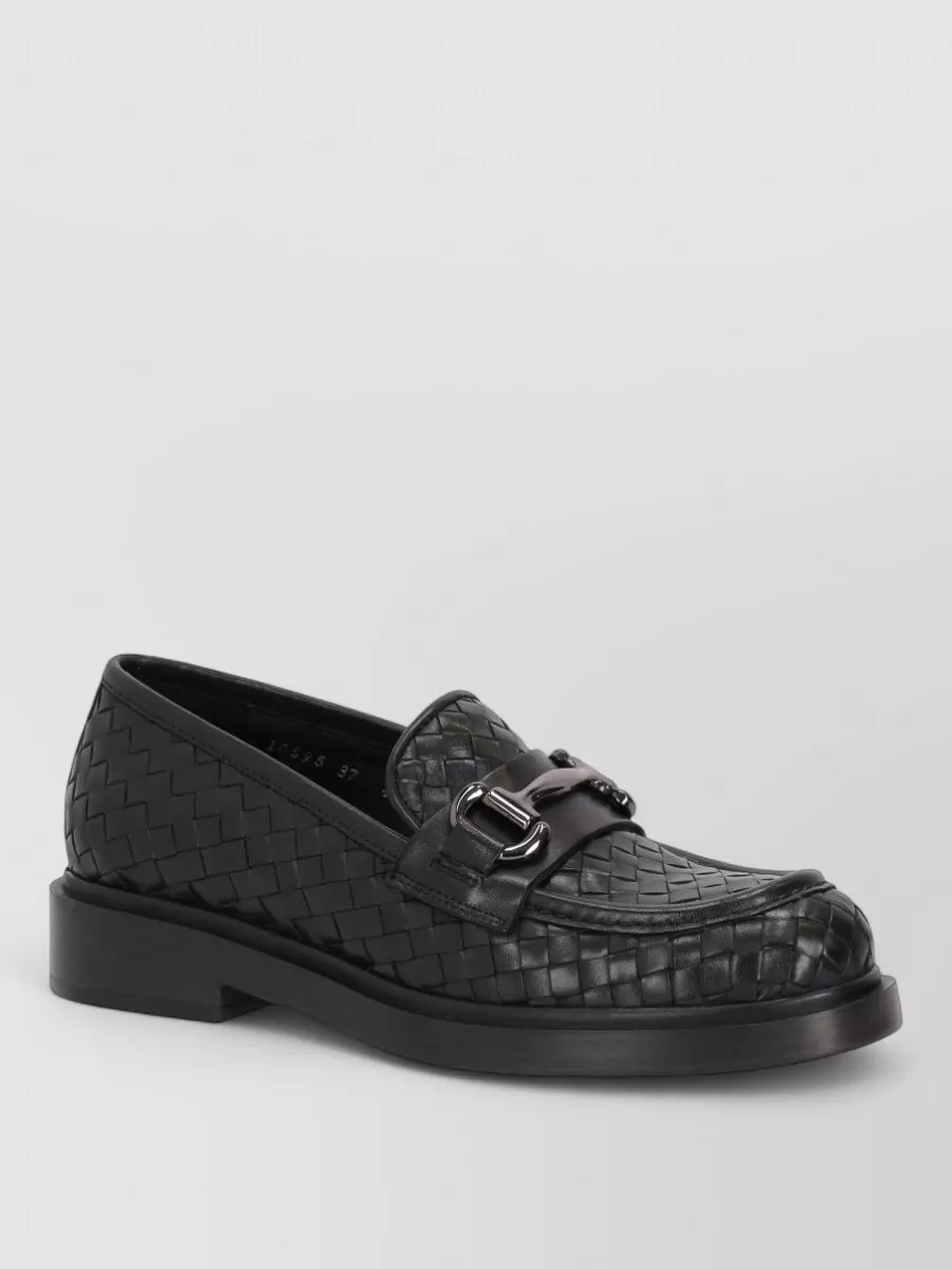 La Rose Braided Leather Loafers