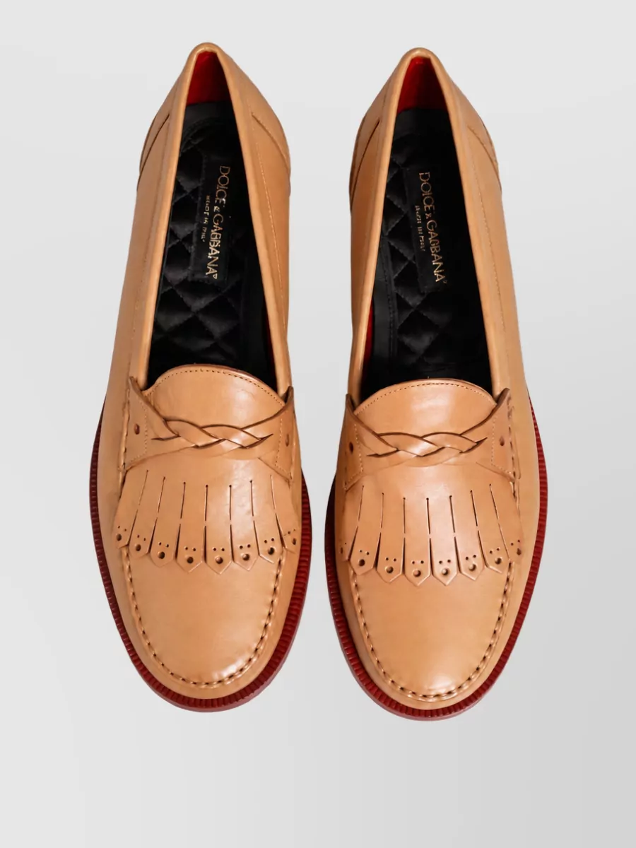 Dolce&Gabbana Leather Tassel Monk Shoes