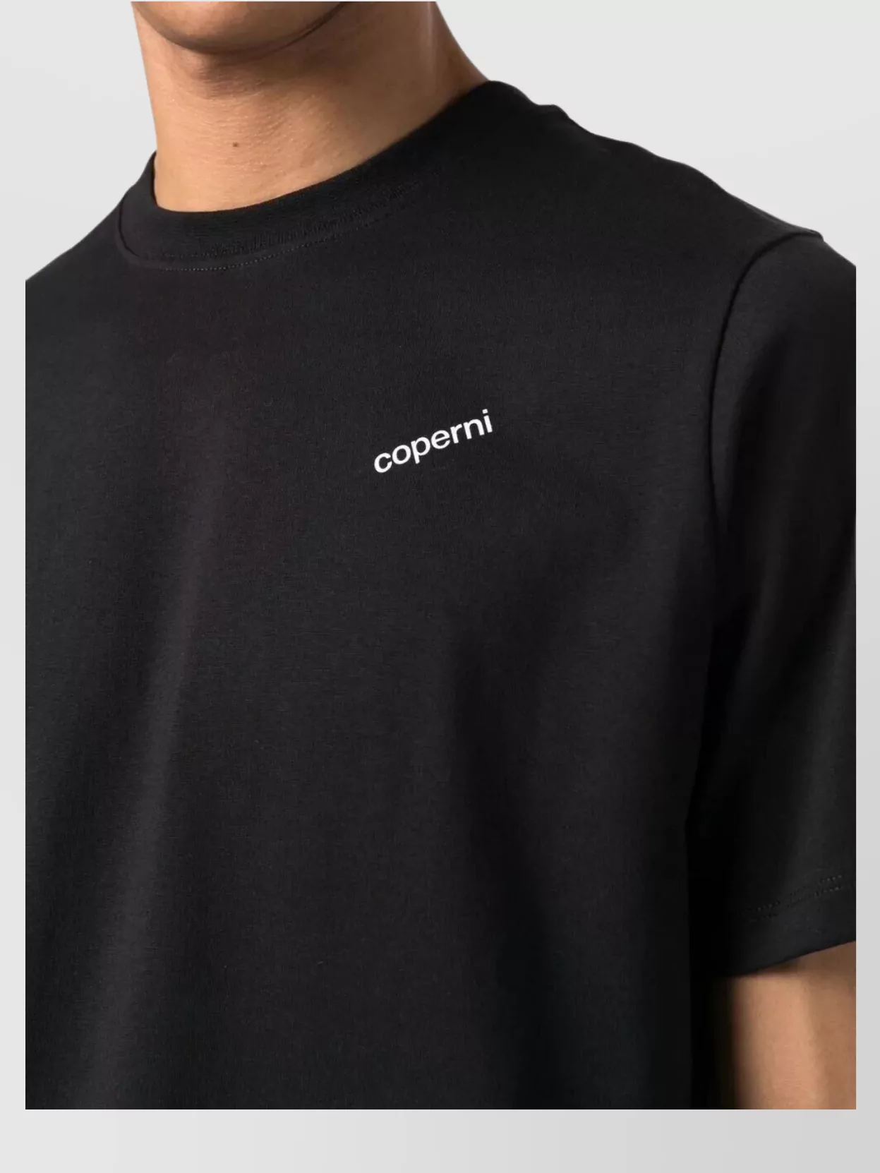 Coperni Cotton Crew Neck T-Shirt With Logo Print