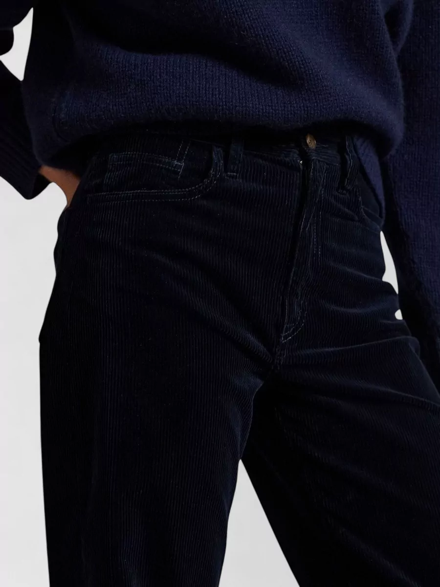 Ralph Lauren Velvet Trousers Corduroy Texture Belt Loops
