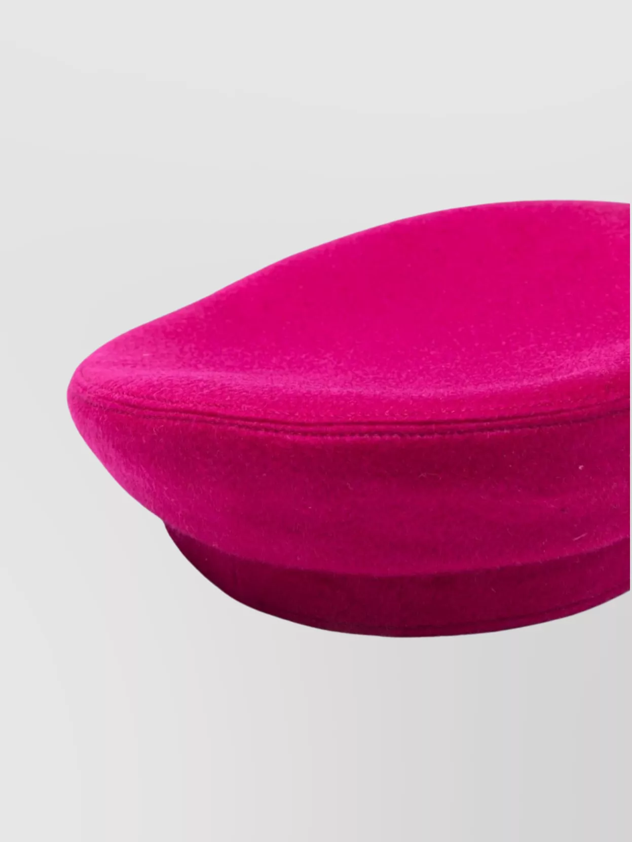 Borsalino Cashmere Cap With Flat Brim Design In Purple
