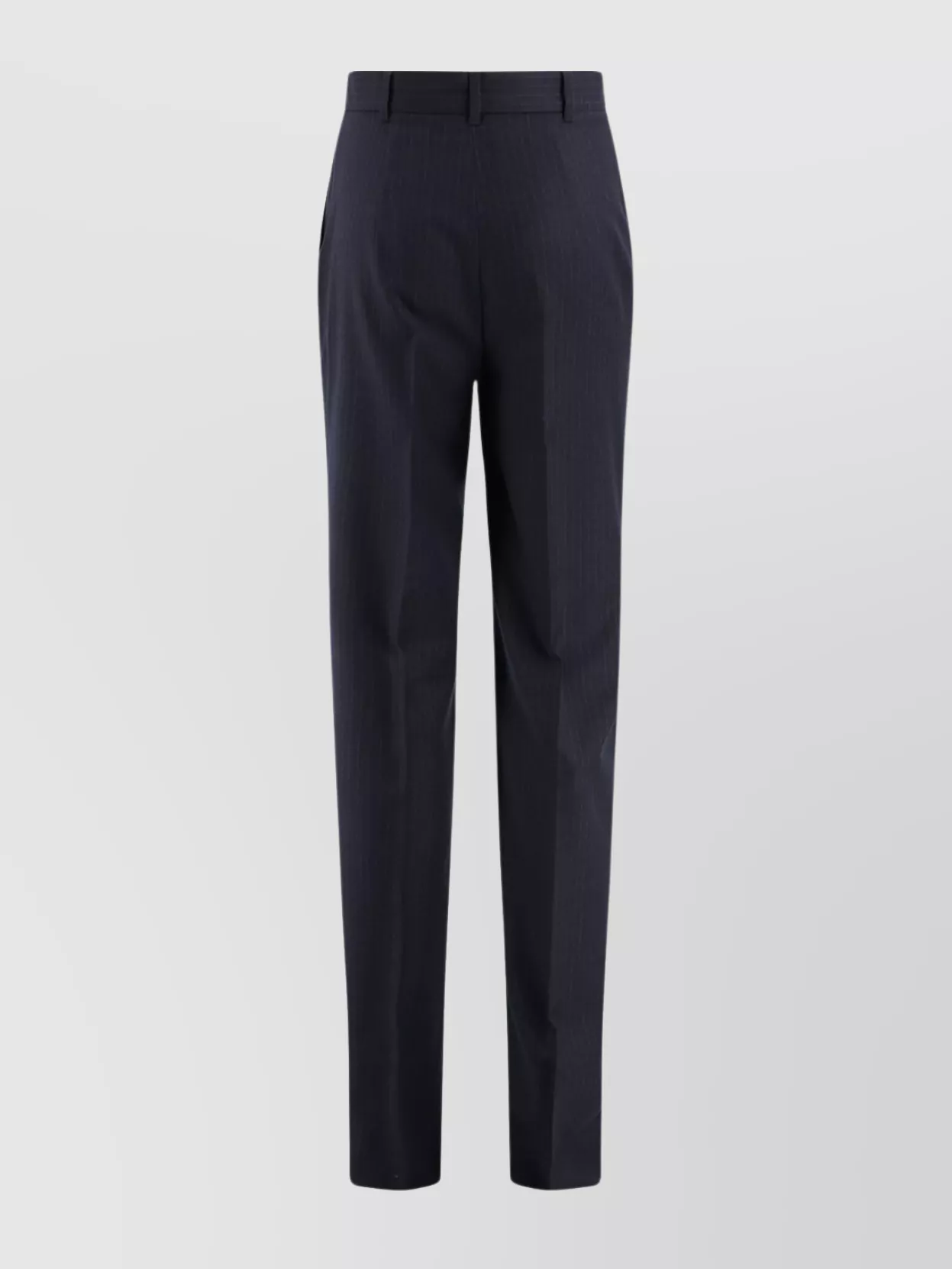 S Max Mara Wool Stretch Pinstripe Trousers With Straight Leg