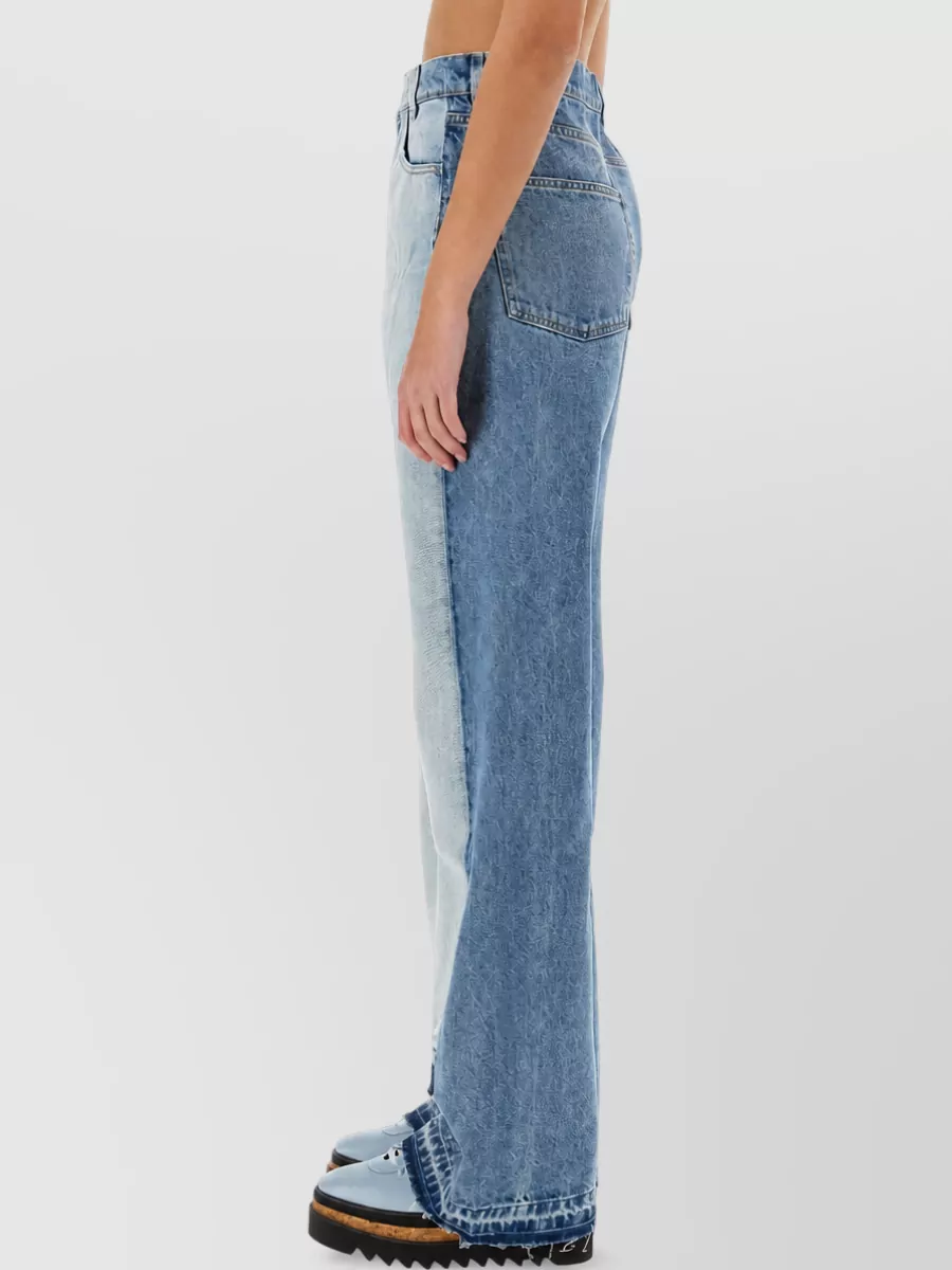 Stella Mccartney Paneled Straight-Leg Jeans