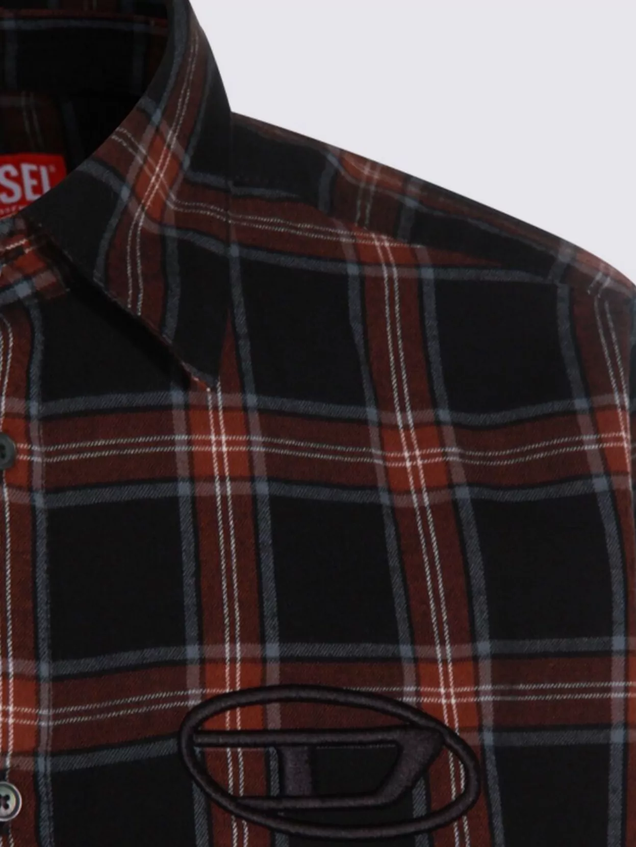 Diesel Relaxed Fit Button-down Collar Shirt In Black
