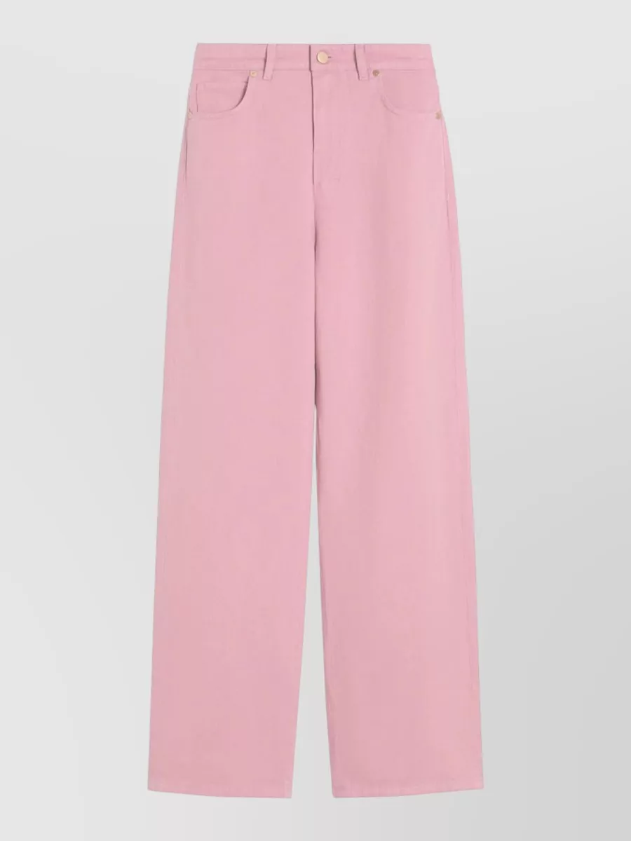 S Max Mara Cotton linen wide-leg trousers