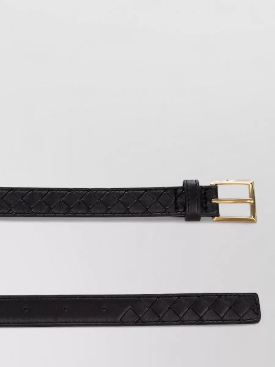 Bottega Veneta Leather Slim Belt