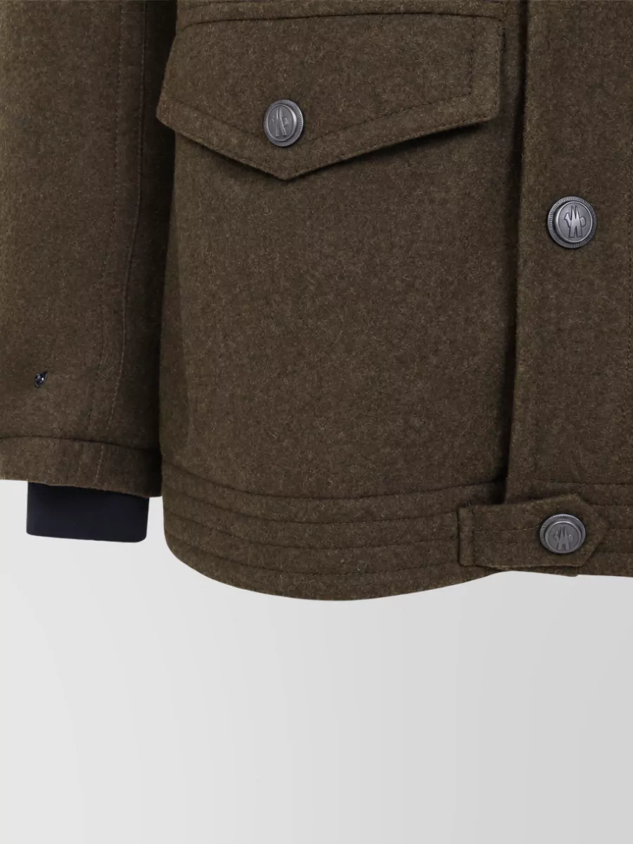 Moncler Grenoble Virgin Wool Hooded Jacket