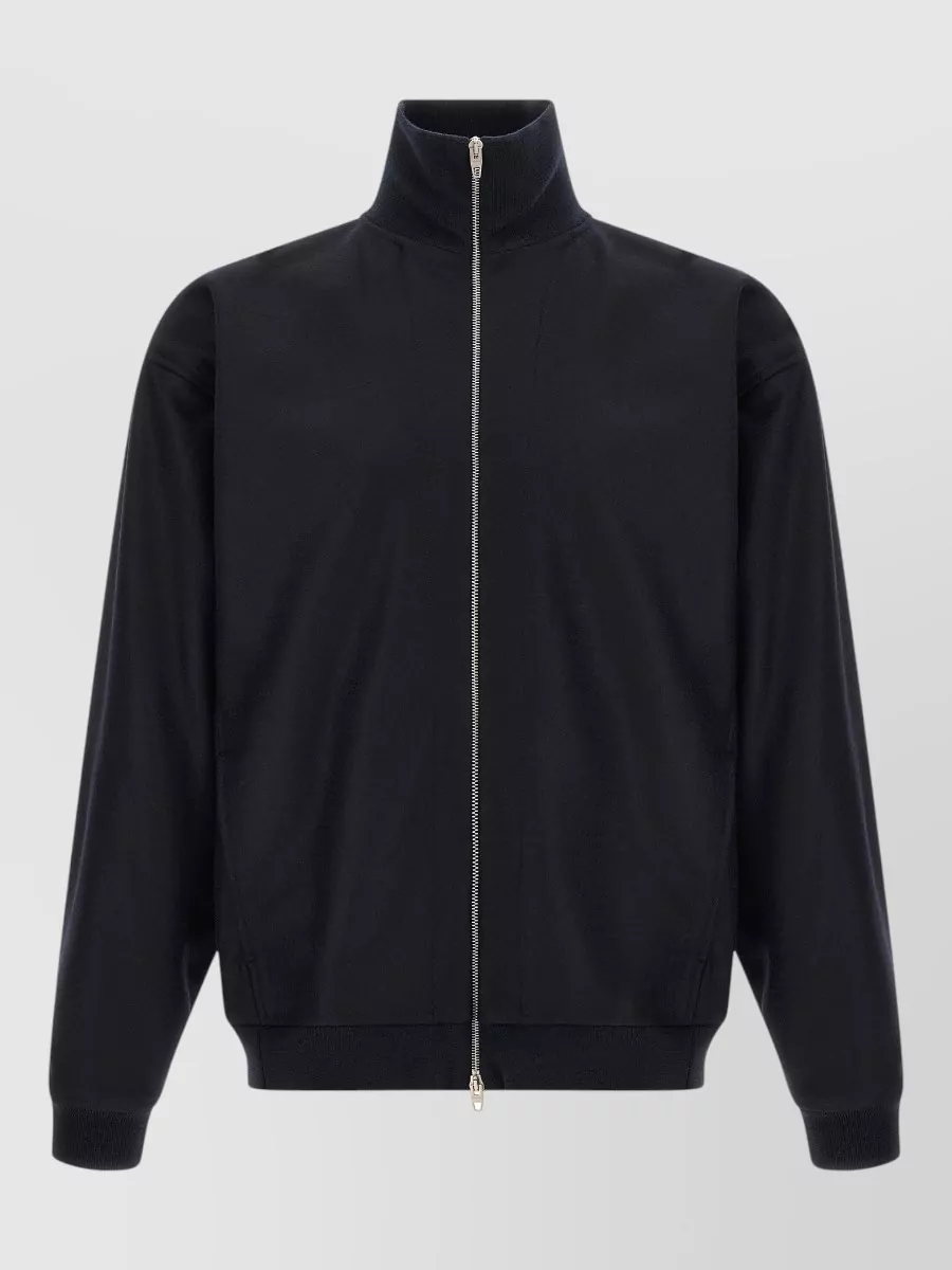 Jil Sander wool funnel neck zip jacket