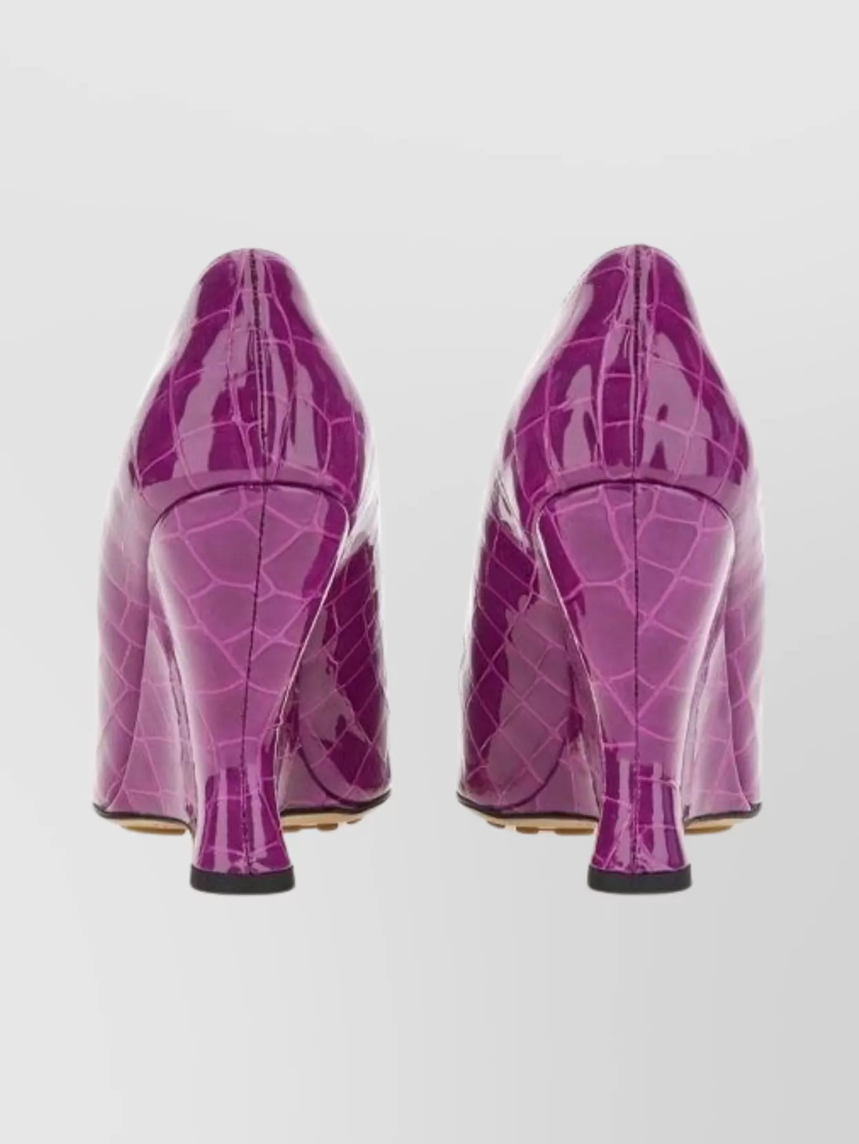 Bottega Veneta Crocodile Embossed Pointed Toe Sandals