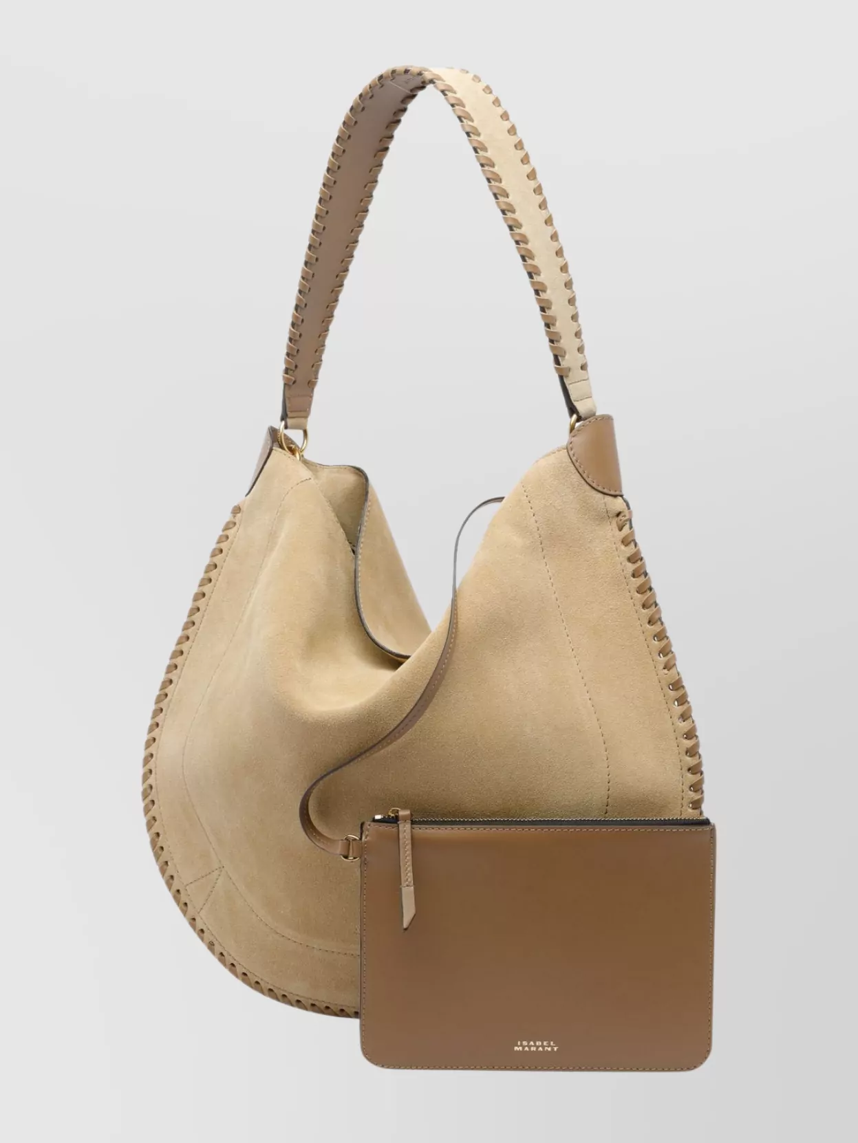 Isabel Marant Curved Shoulder Bag Stitch Detailing
