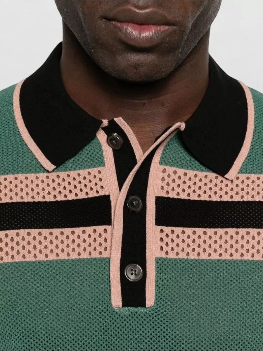 Dries Van Noten Striped Polo Shirt