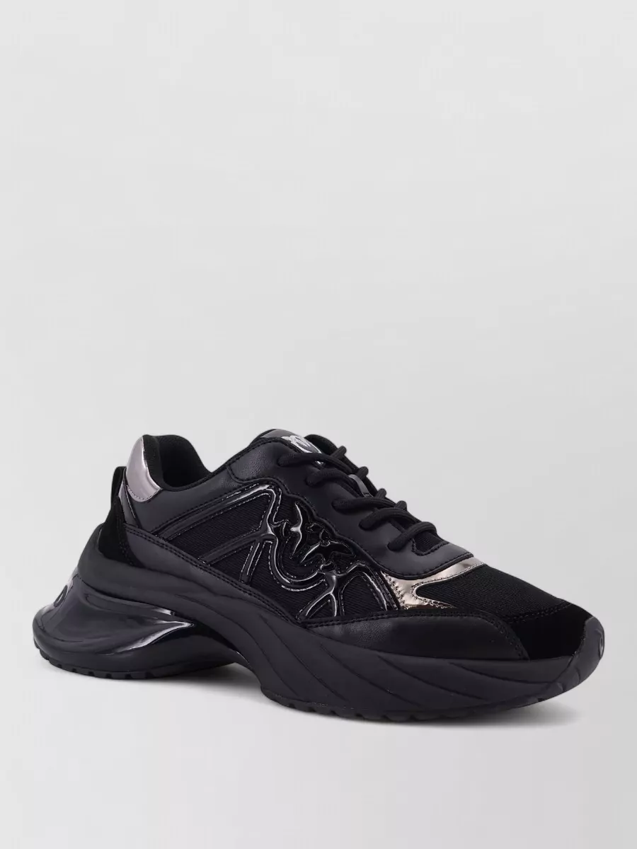 Pinko Low Top Sneakers Chunky Sole Metallic Accents