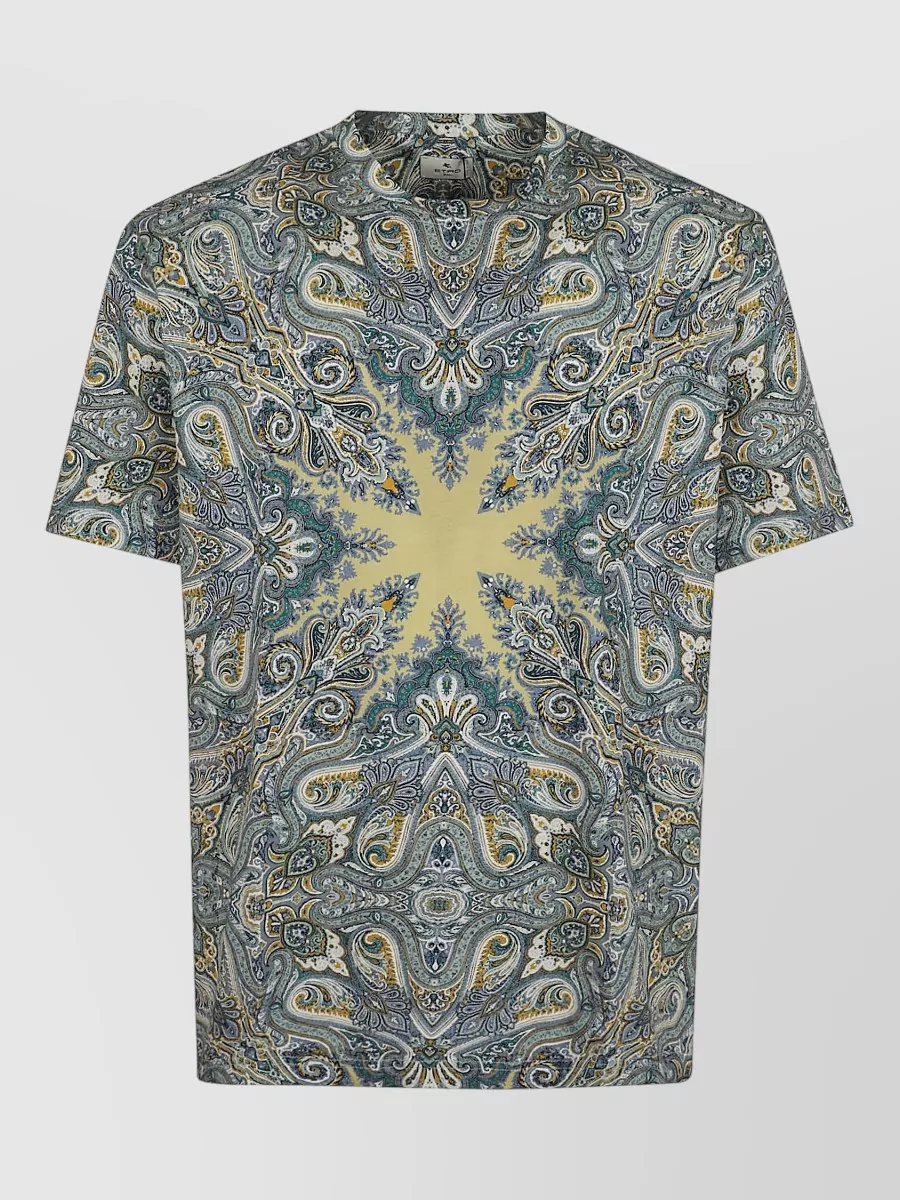 Etro Cotton Paisley-Print Crew-Neck T-Shirt