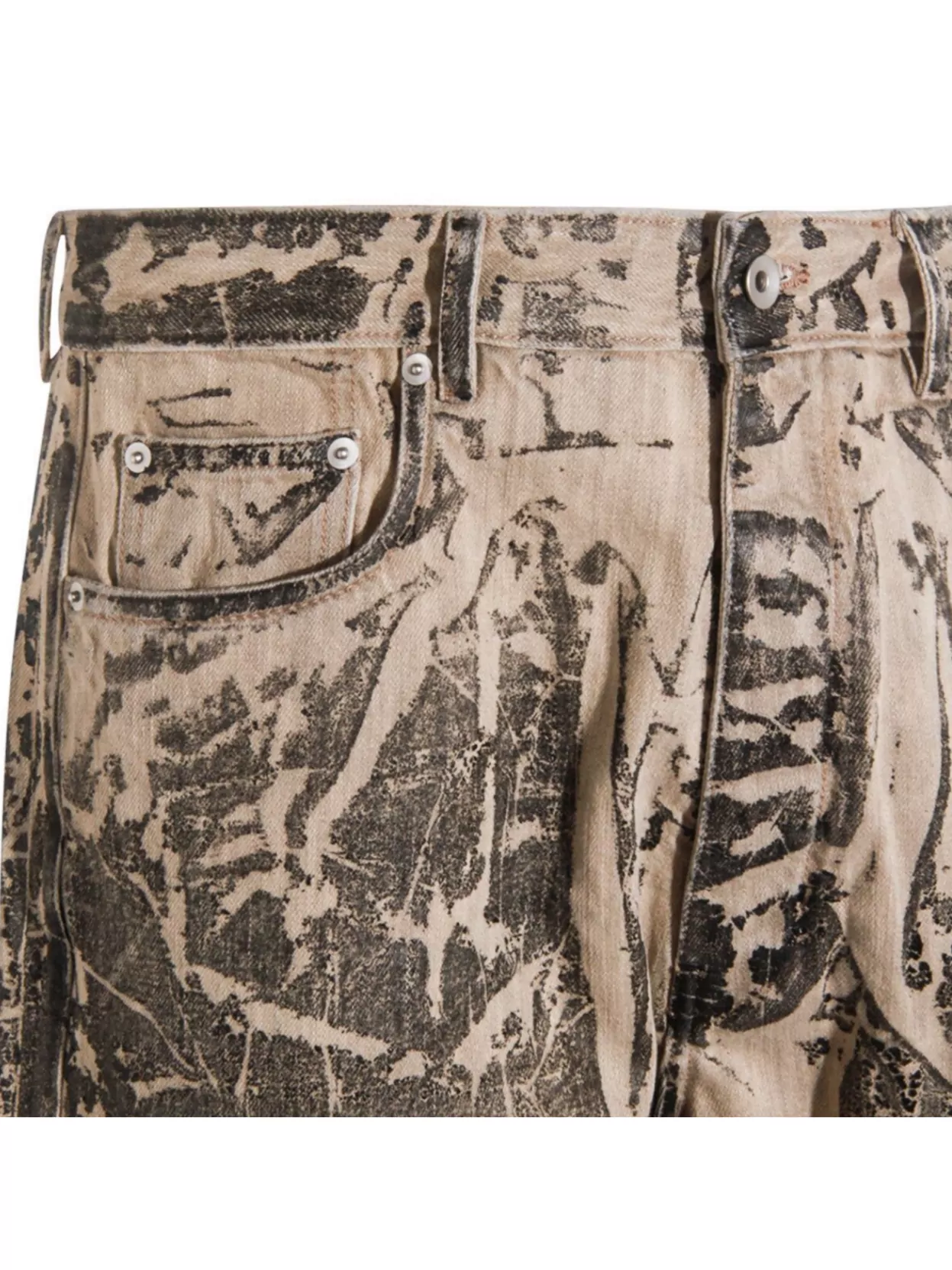 Rick Owens Drkshdw Straight Leg Trousers With Distinctive Print In Multi