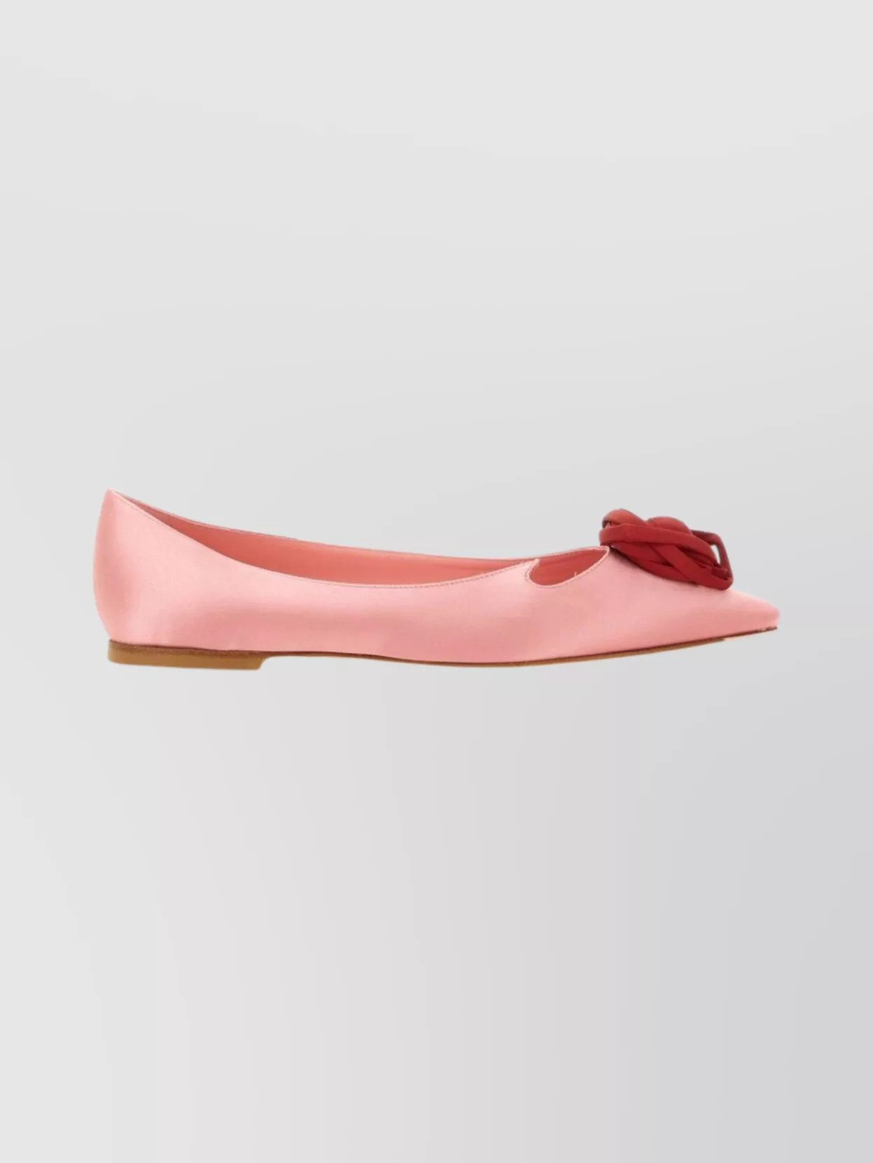 Roger Vivier Floral Pointed Toe Ballerina Flat Shoes