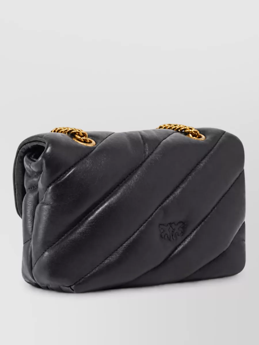 Pinko Love Bag Puff Leather Clutch Bag