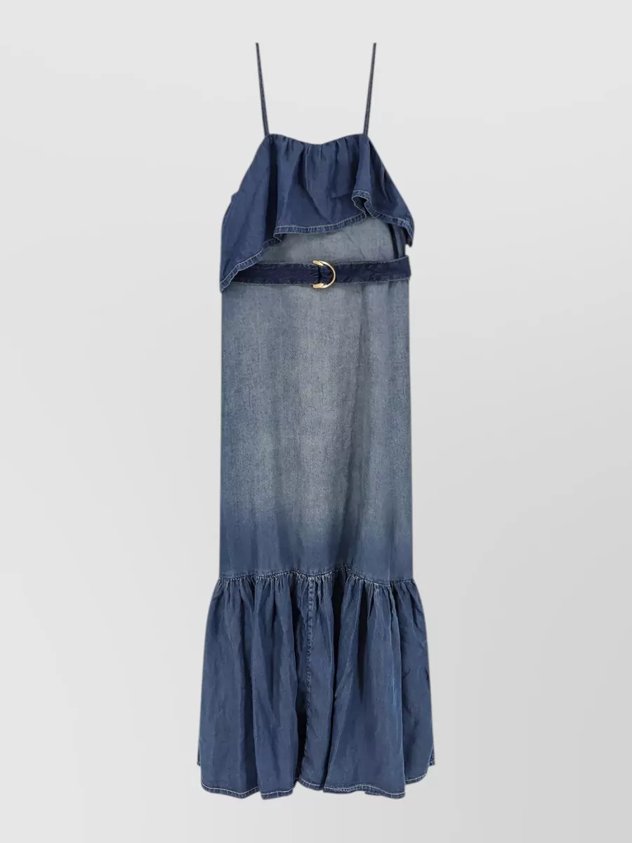 Pinko denim relaxed-fit maxi dress