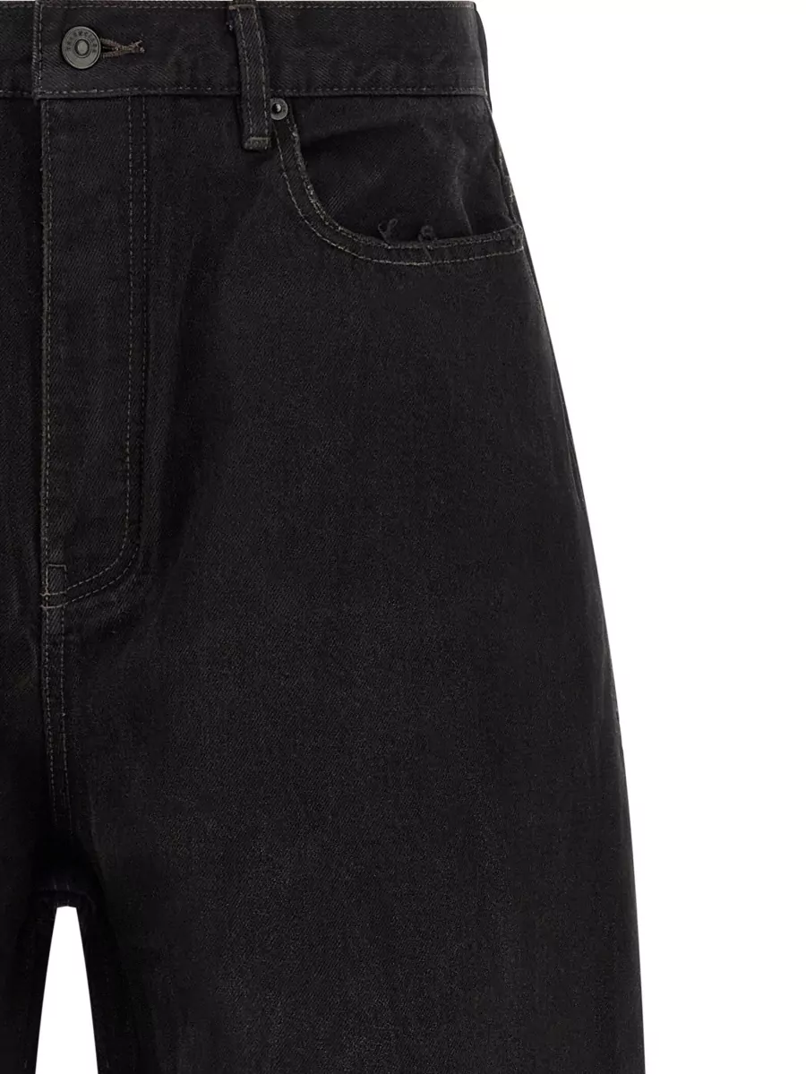 Balenciaga Denim Mid-Rise Barrel-Leg Jeans