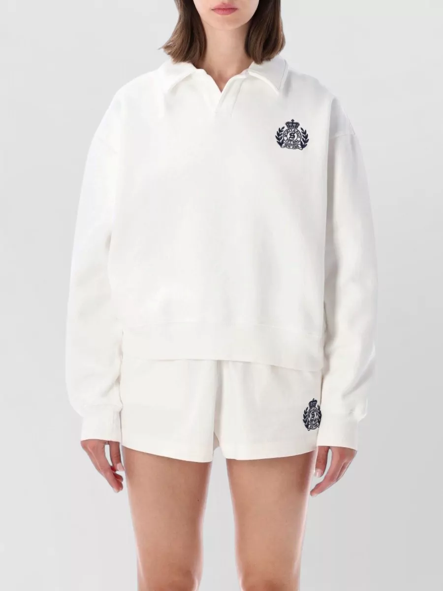 Sporty & Rich new york long sleeve polo sweatshirt