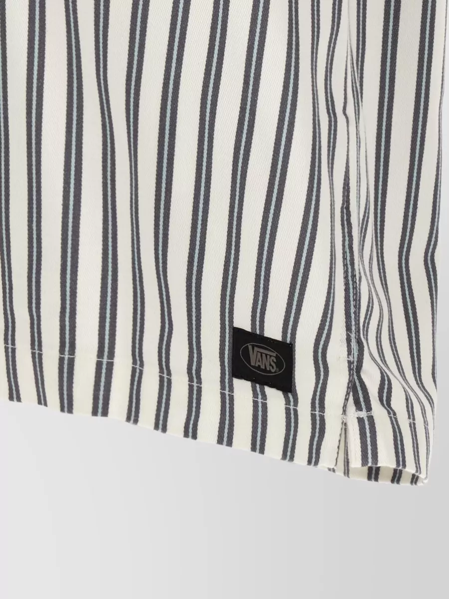 Vans Striped Short-Sleeve Cropped Shirt