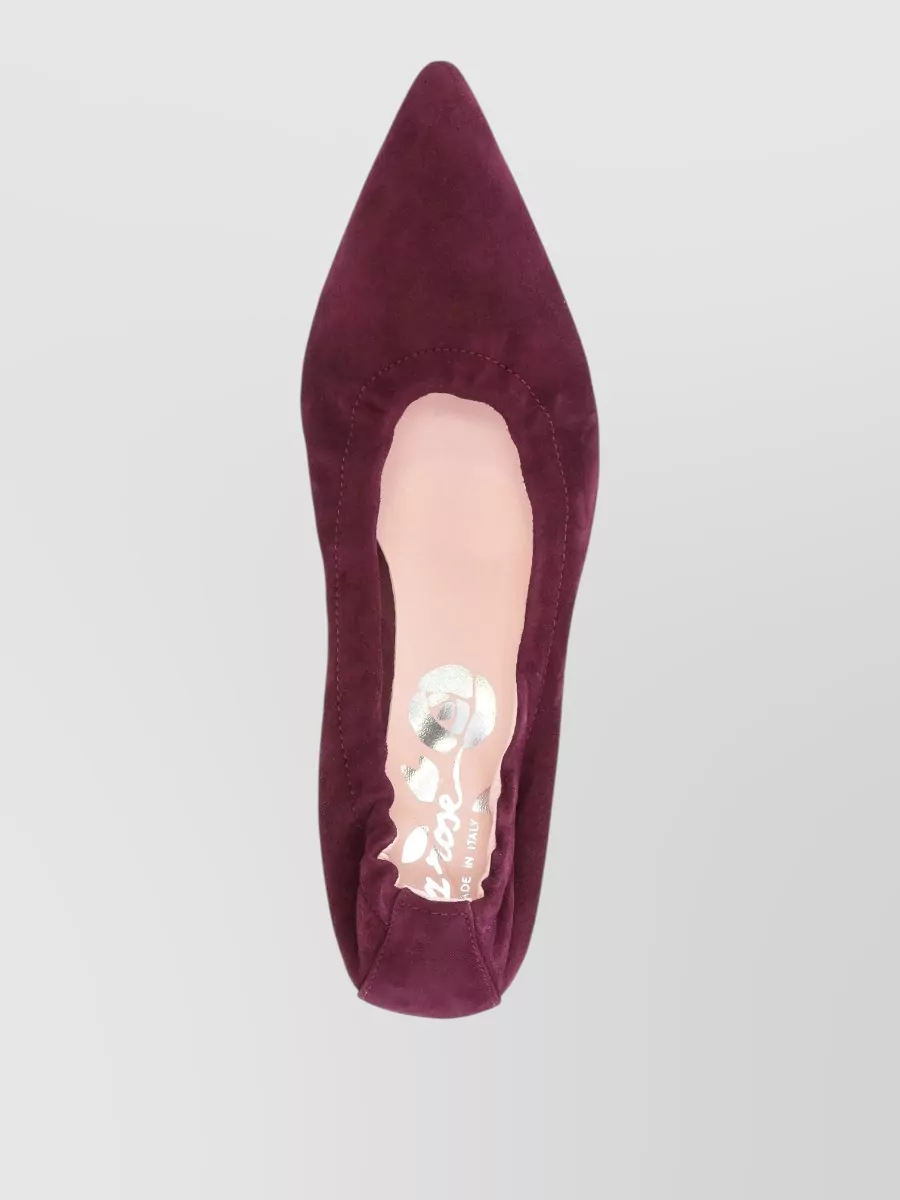 La Rose Suede Ballerina Shoes