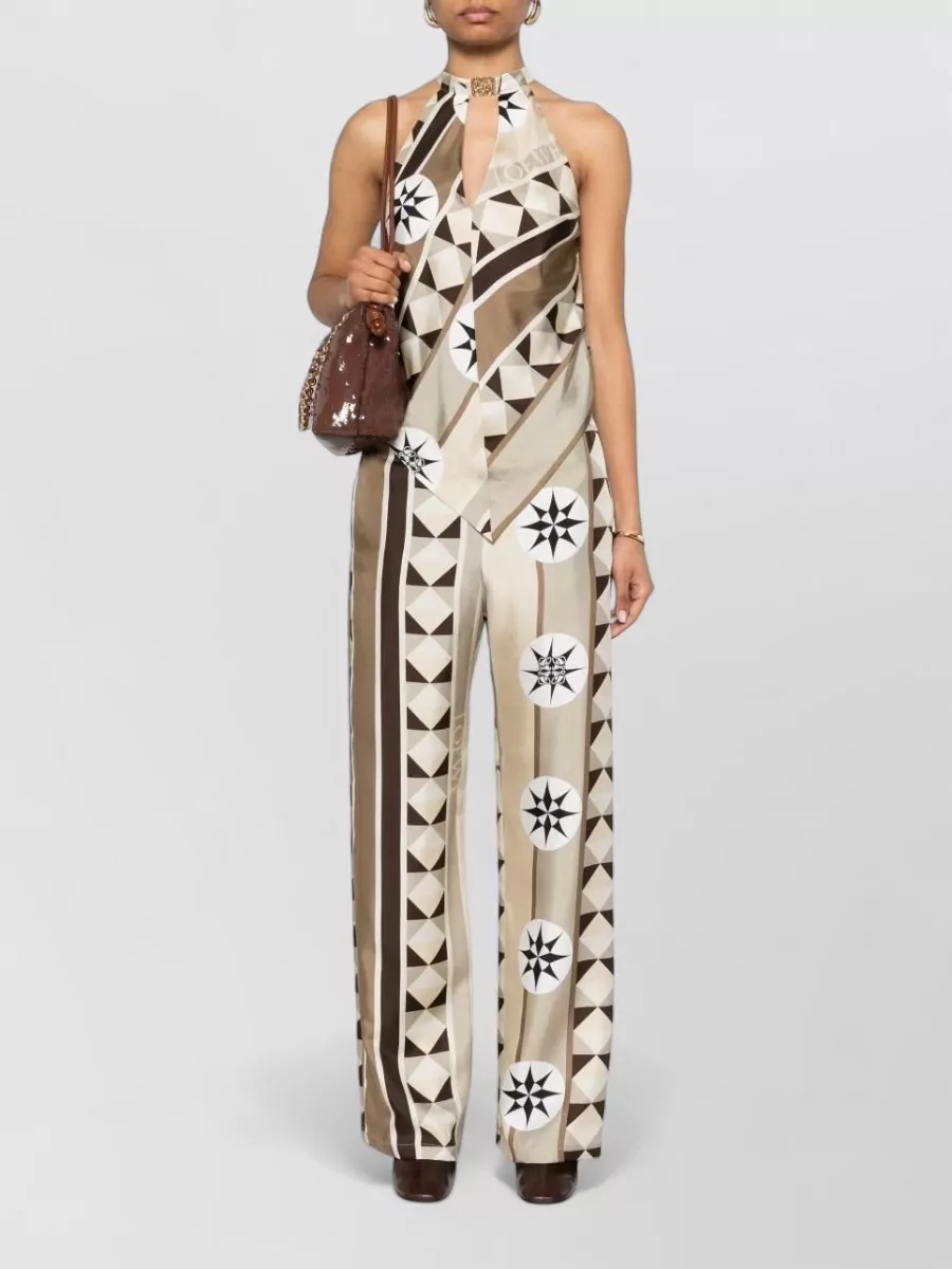 Loewe Paula's Ibiza Printed Silk Wide-Leg Trousers
