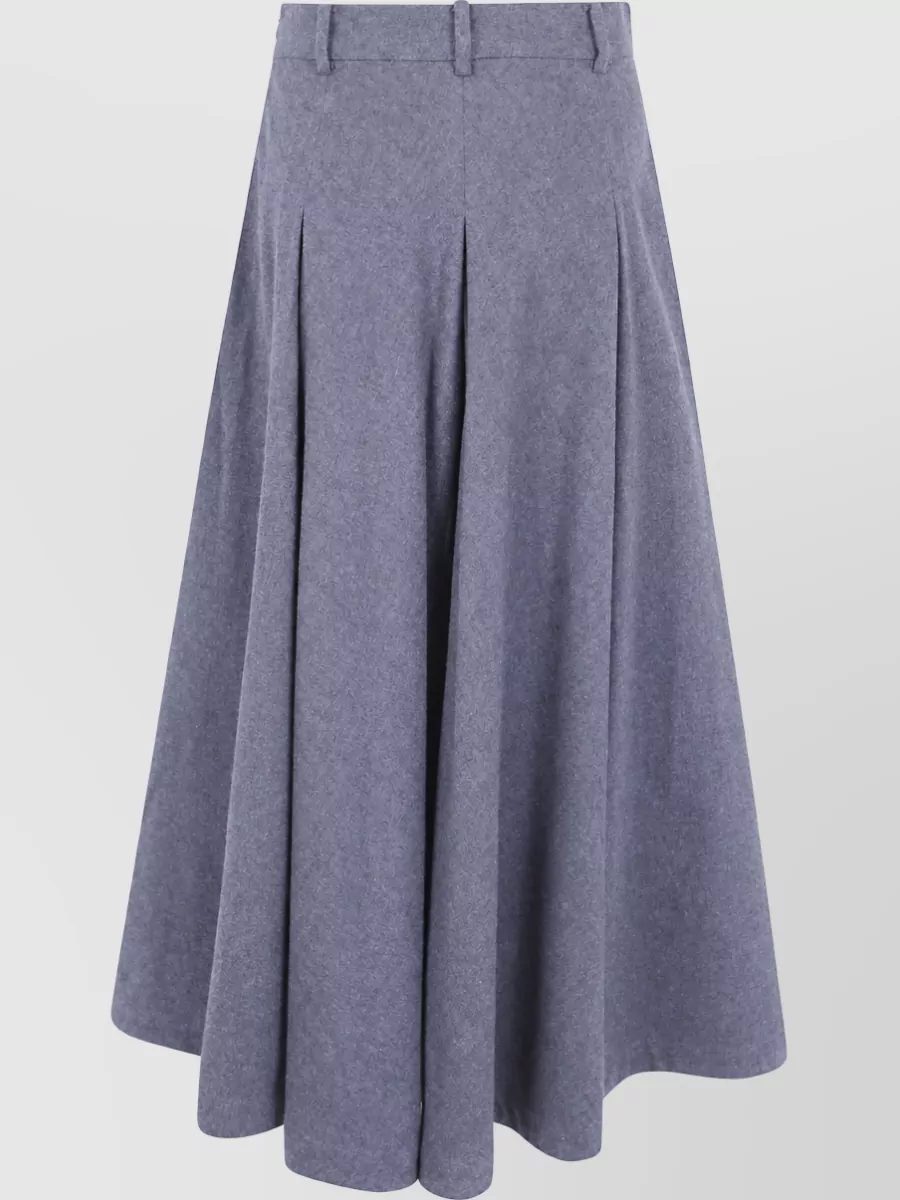 By Malene Birger Pleated Cotton Midi Skirt